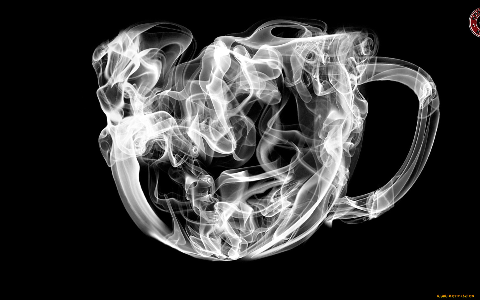 3д, графика, другое, дымка, бокал