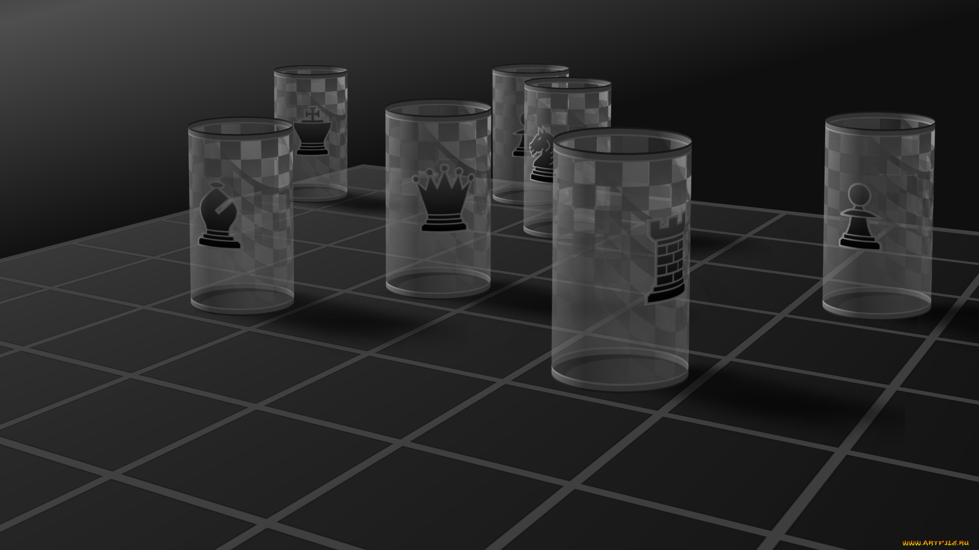 3д, графика, другое, доска, шахматы