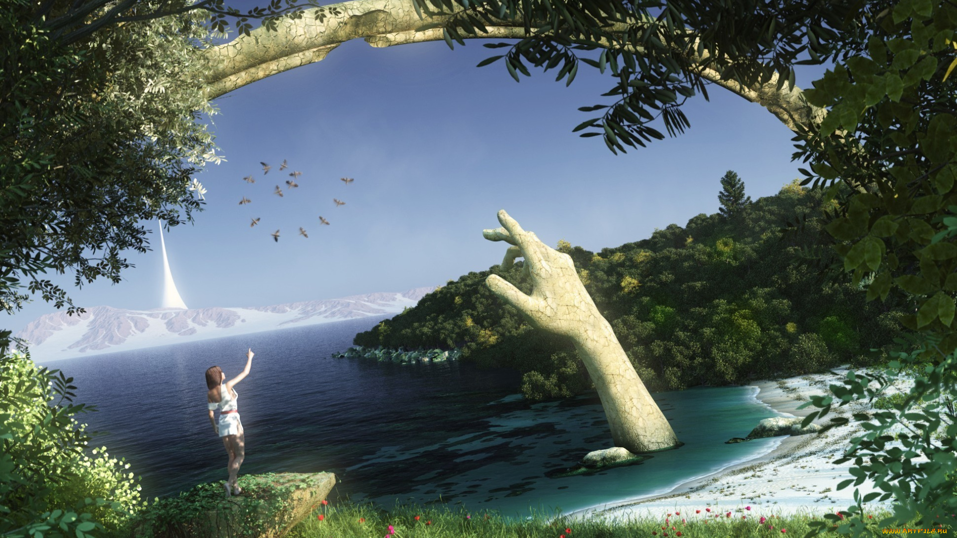 3д, графика, fantasy, фантазия, рука