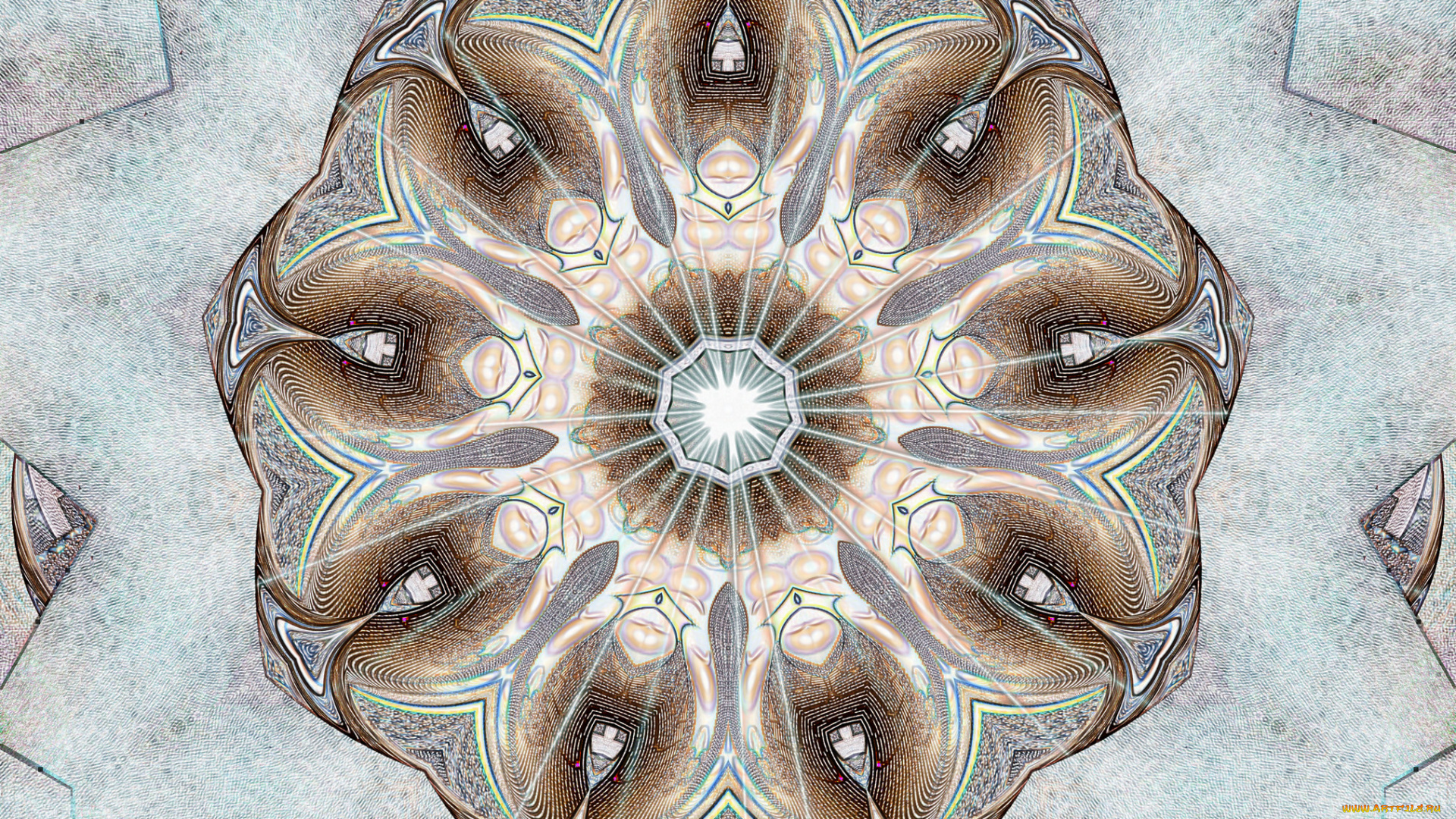 3д, графика, fractal, фракталы, узор, цвета, фон