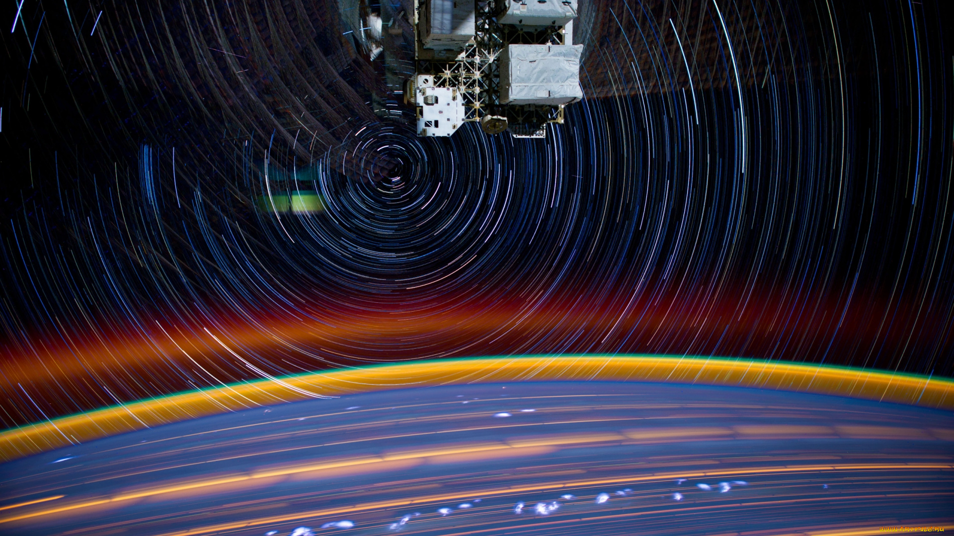 космос, космические, корабли, станции, орбита, станция, звездный, путь, эффект
