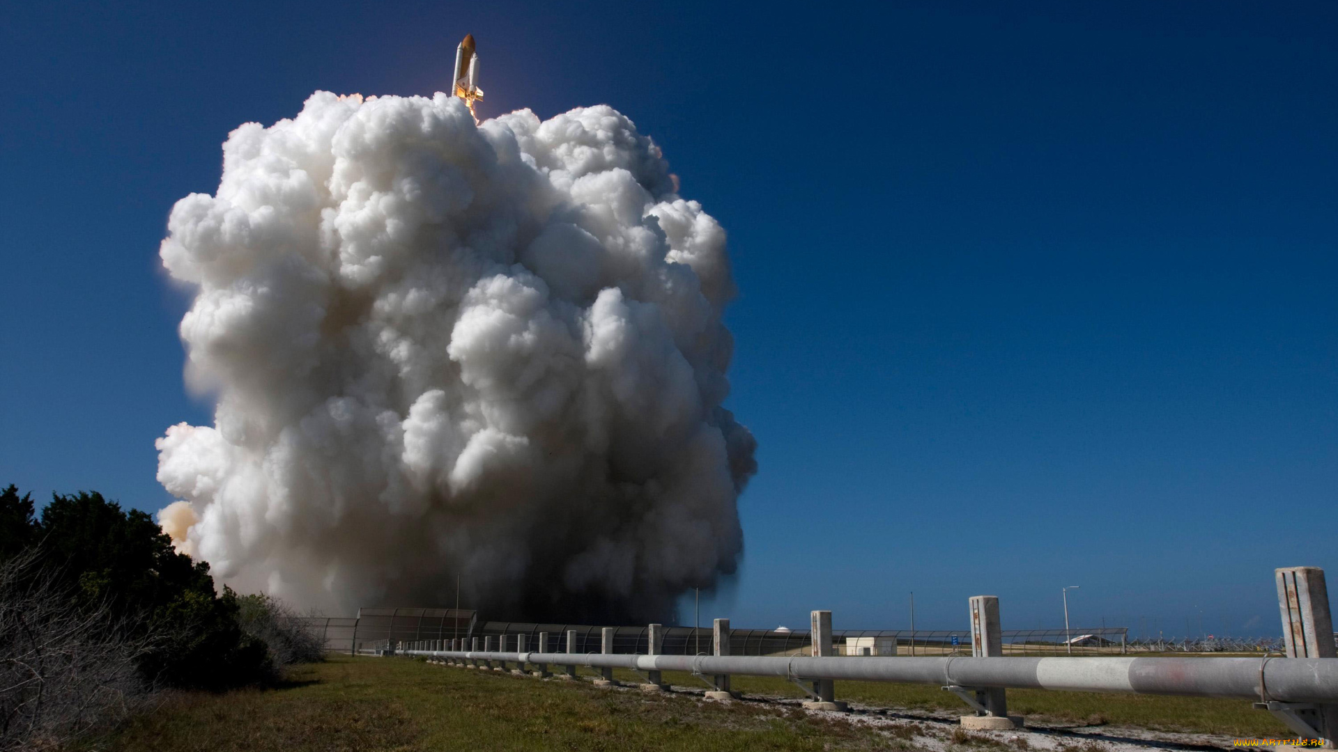 космос, космодромы, стартовые, площадки, пыль, старт, дым