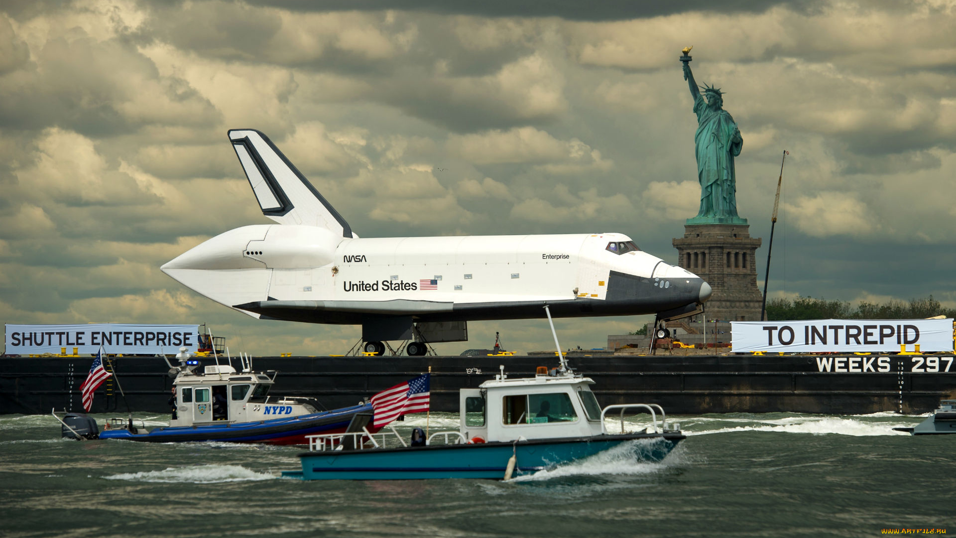 nasa, космос, разное, другое, шаттл, баржа, перевозка