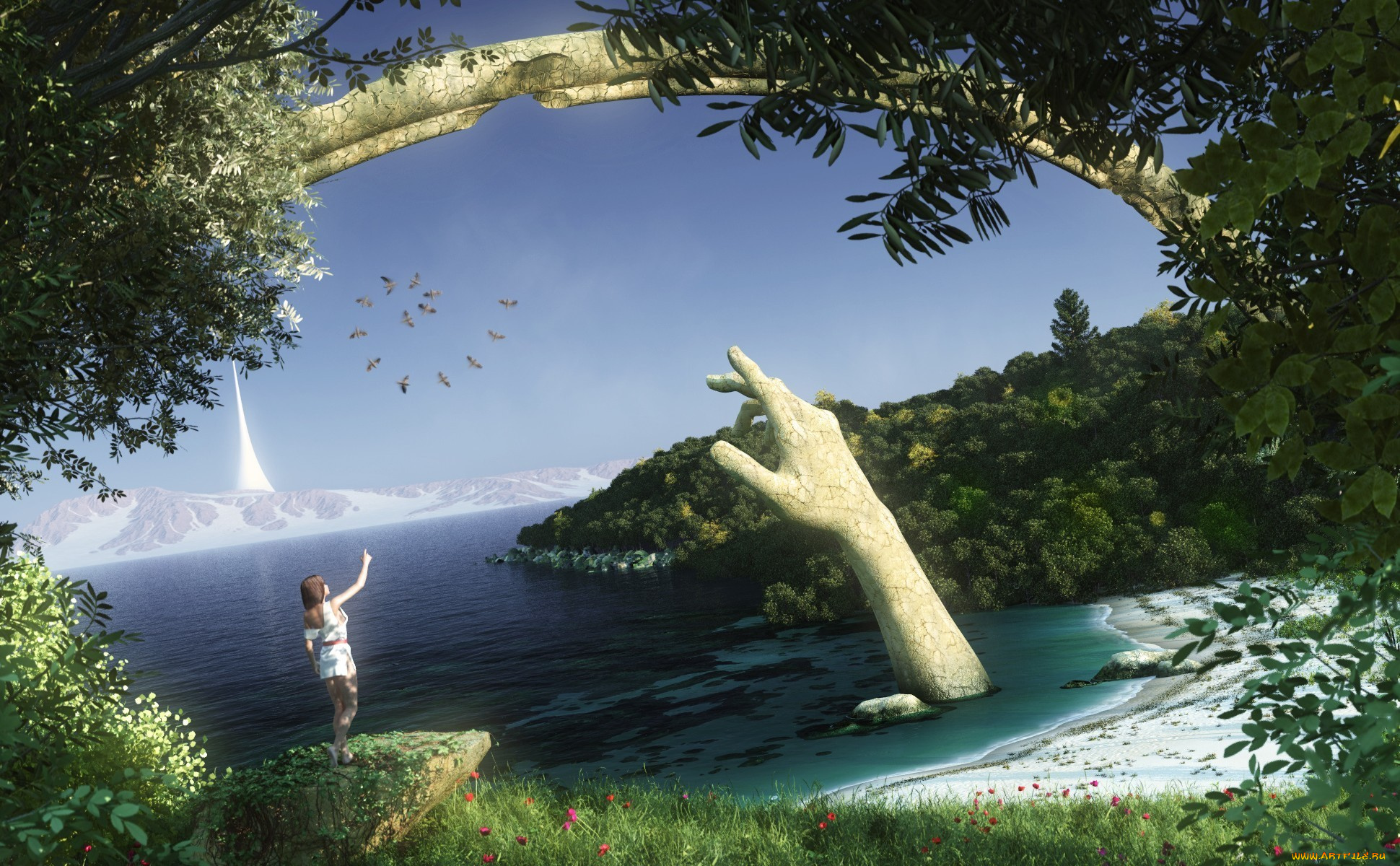 3д, графика, fantasy, фантазия, рука