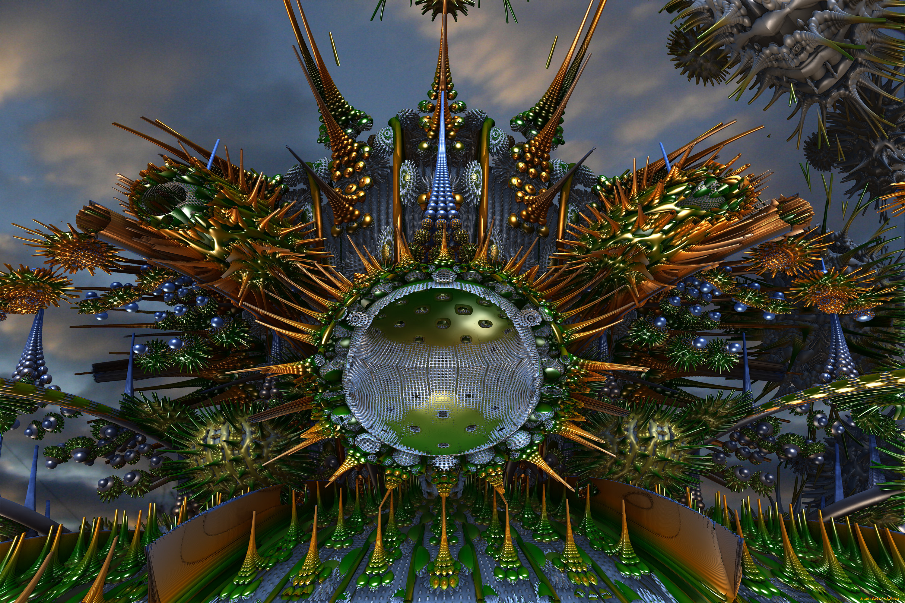 3д, графика, fractal, фракталы, узор, цвета, фон