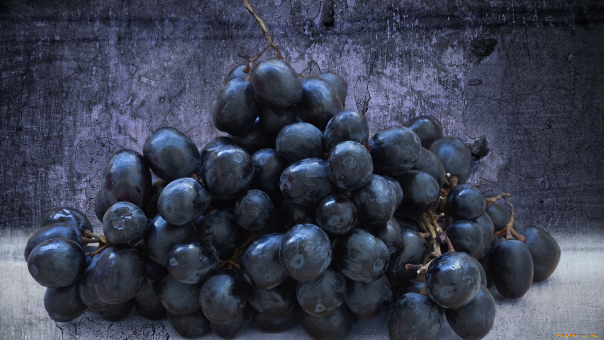 еда, виноград, синий, ягоды