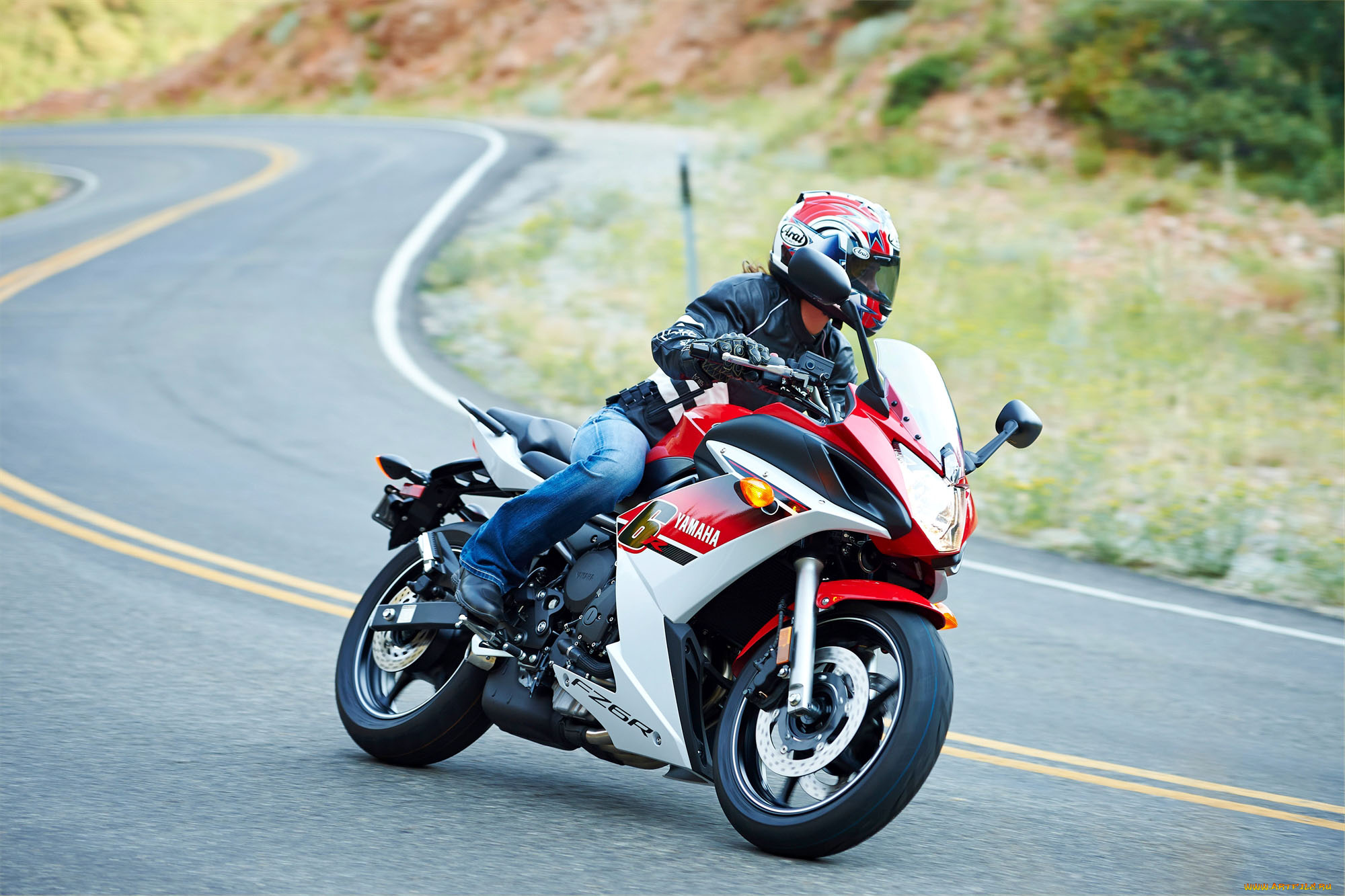 мотоциклы, yamaha, fz6r, 2014