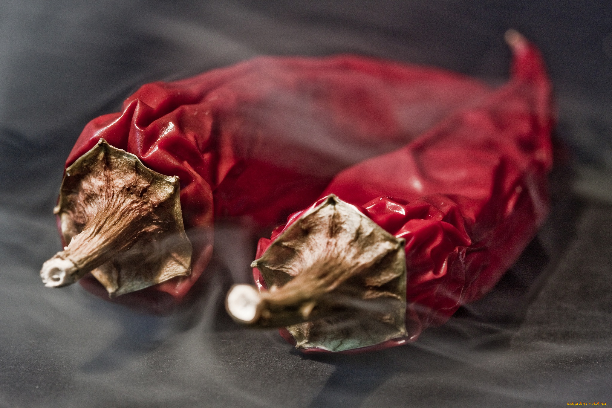 еда, перец, дым, красный