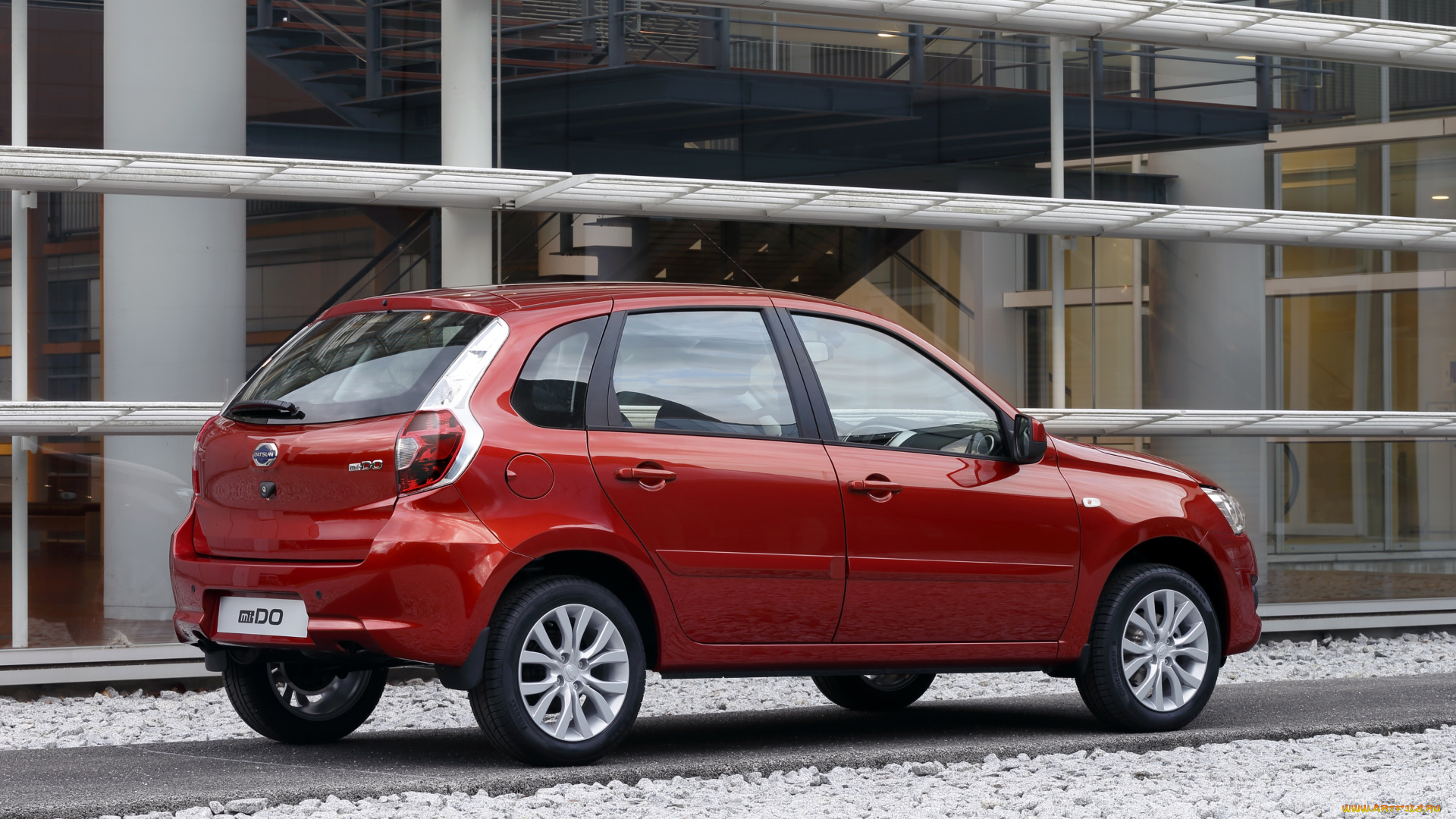 автомобили, nissan, datsun, 2014г, mi-do, красный