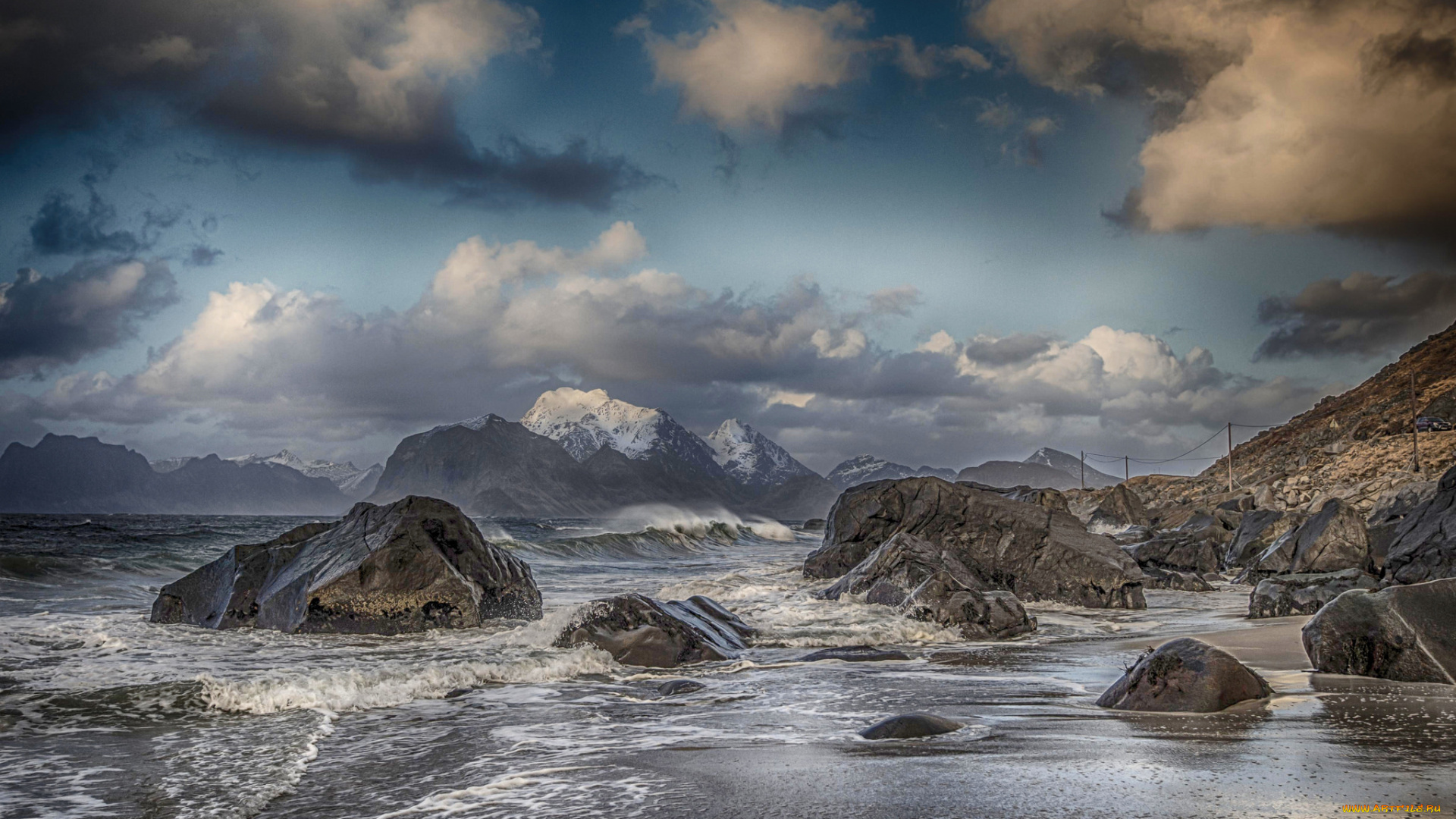 природа, побережье, океан, берег, скалы, волны