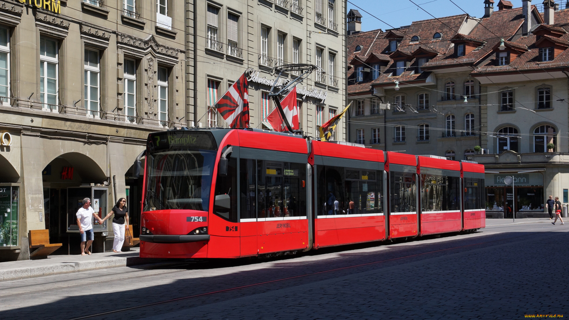 техника, трамваи, рельсы, город, трамвай