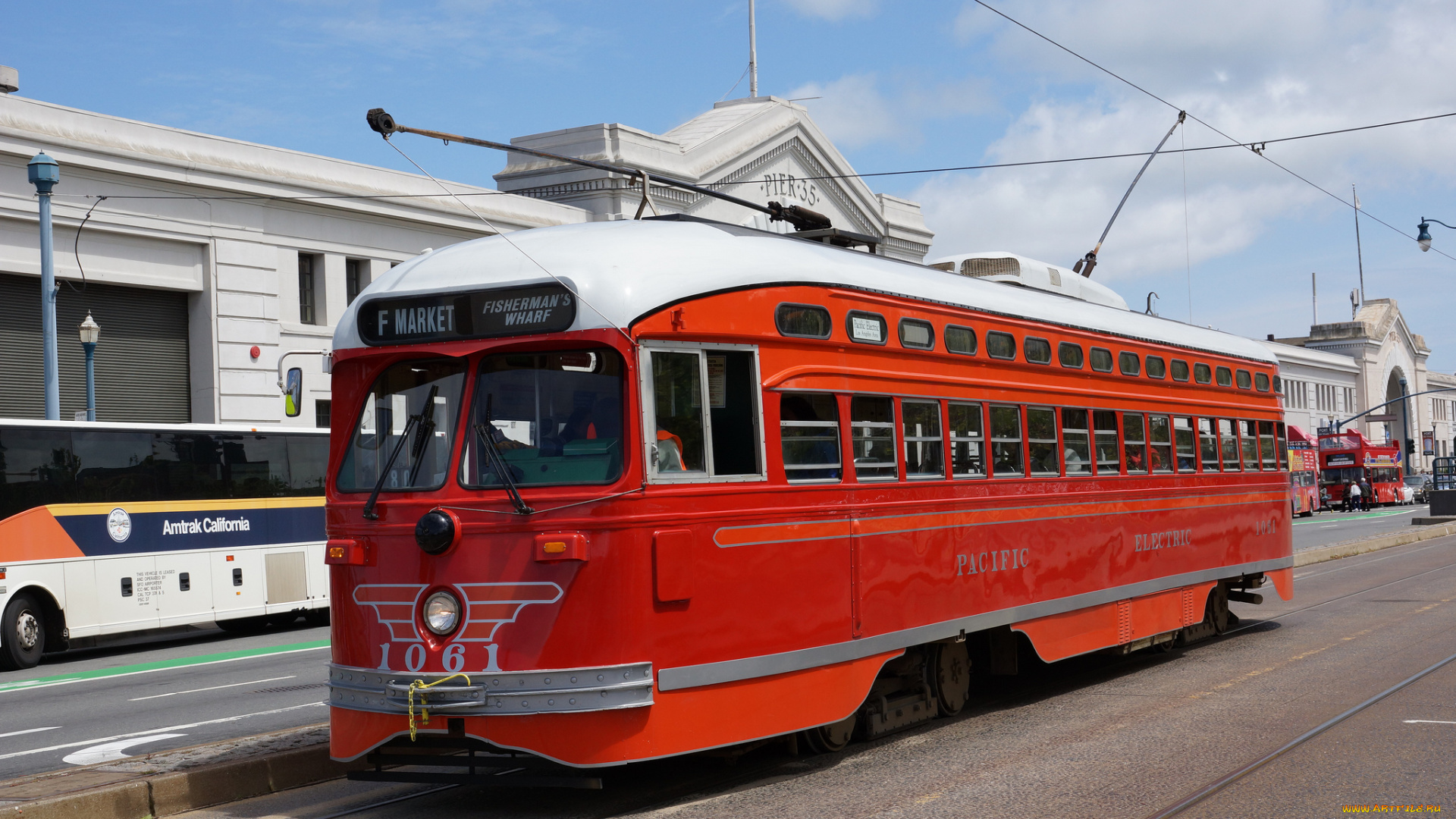 техника, трамваи, рельсы, город, трамвай