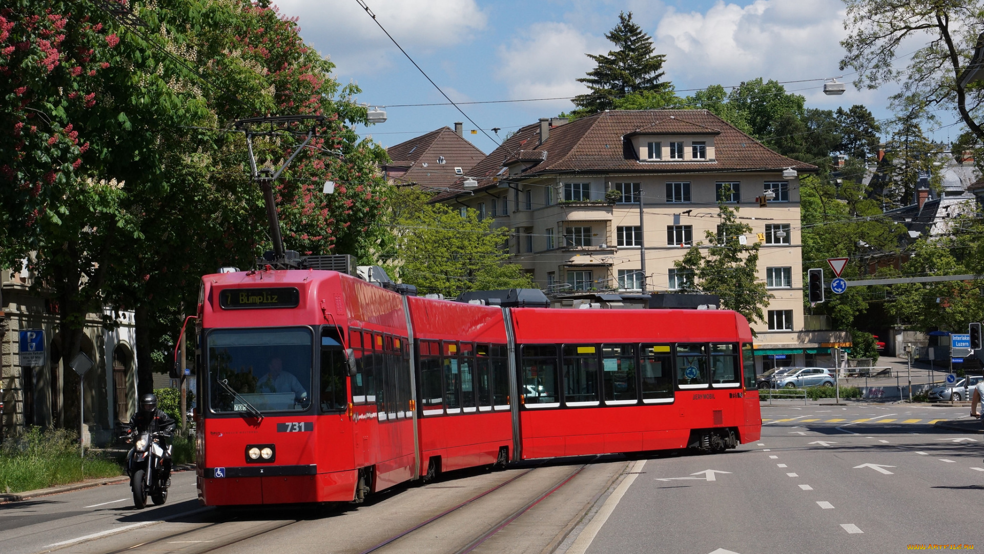 техника, трамваи, рельсы, город, трамвай