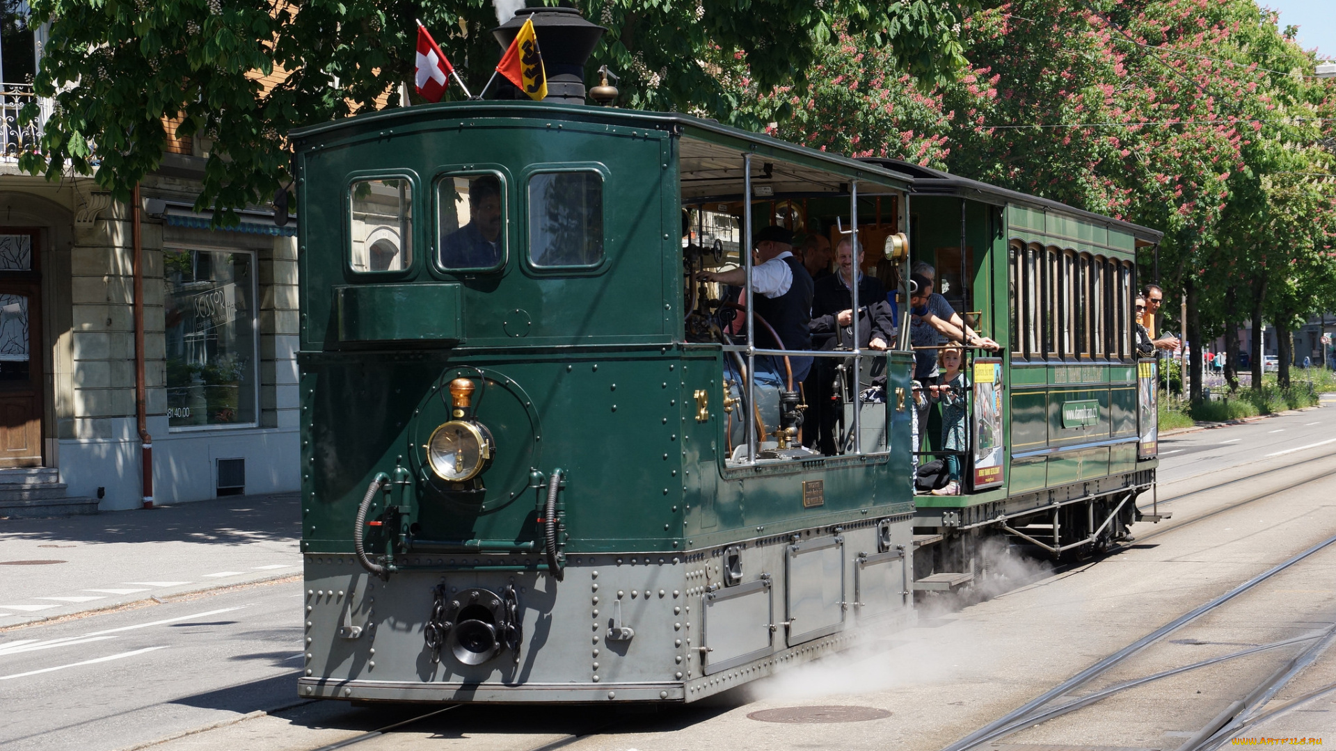 техника, трамваи, рельсы, город, трамвай