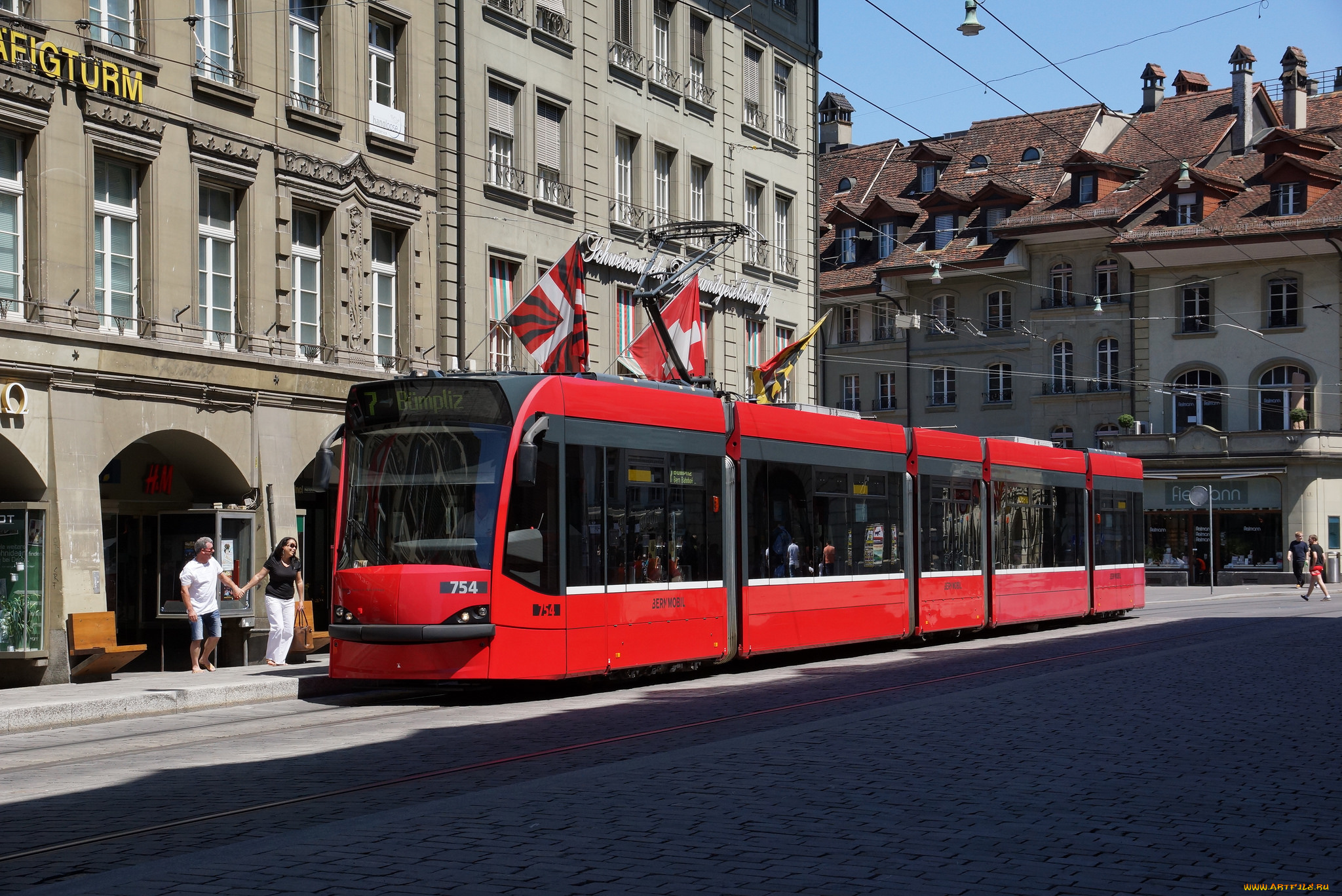 техника, трамваи, рельсы, город, трамвай