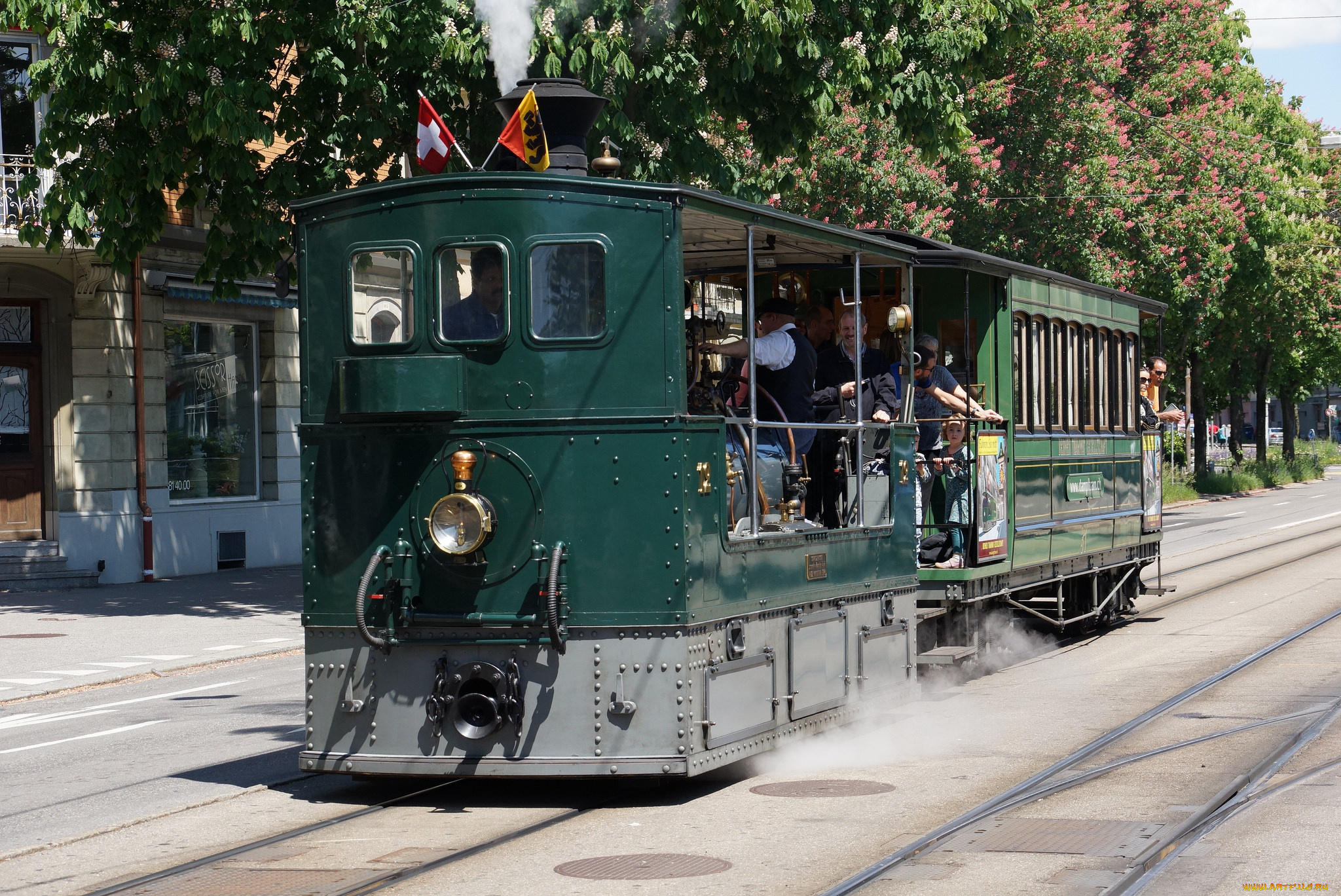 техника, трамваи, рельсы, город, трамвай