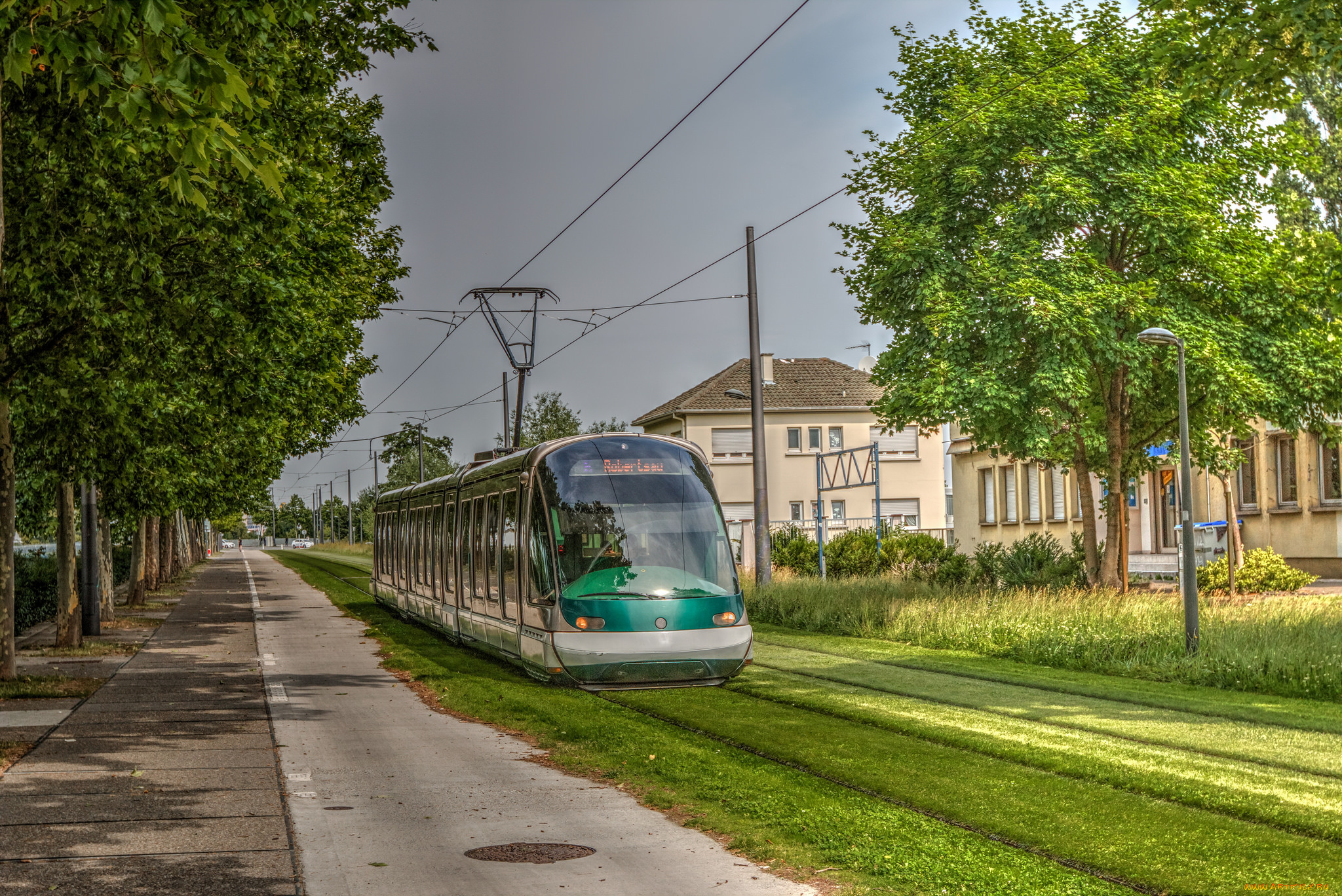 техника, трамваи, трамвай, город, рельсы