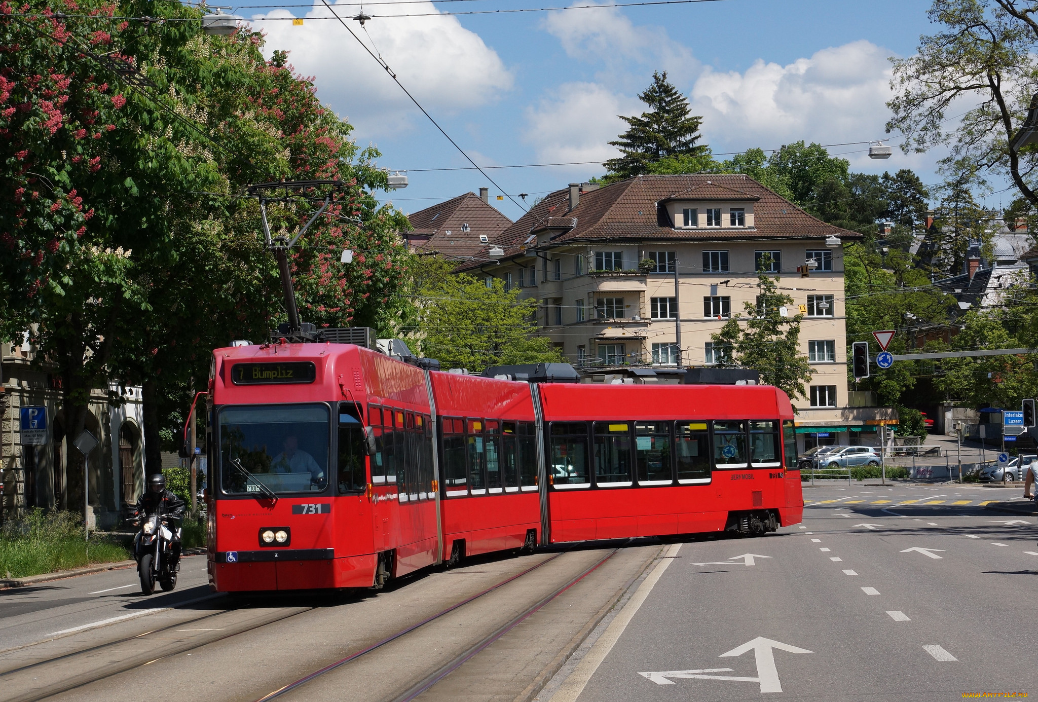 техника, трамваи, рельсы, город, трамвай
