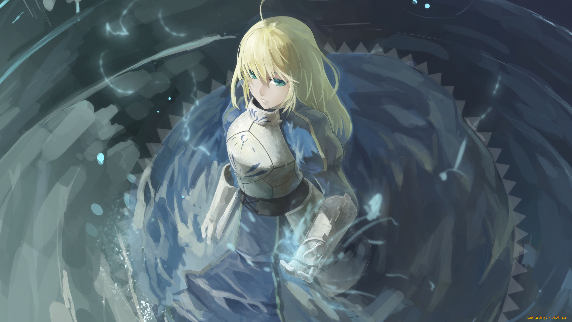 аниме, fate, zero, сейбер, артурия, saber, avamone, арт