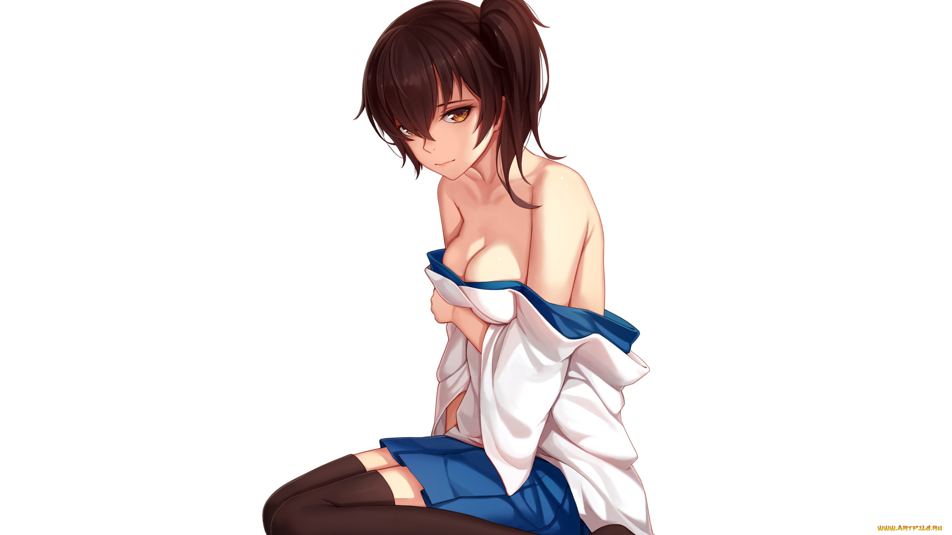 аниме, kantai, collection, девушка, арт, kantai, collection, nian, kancolle, kaga, взгляд