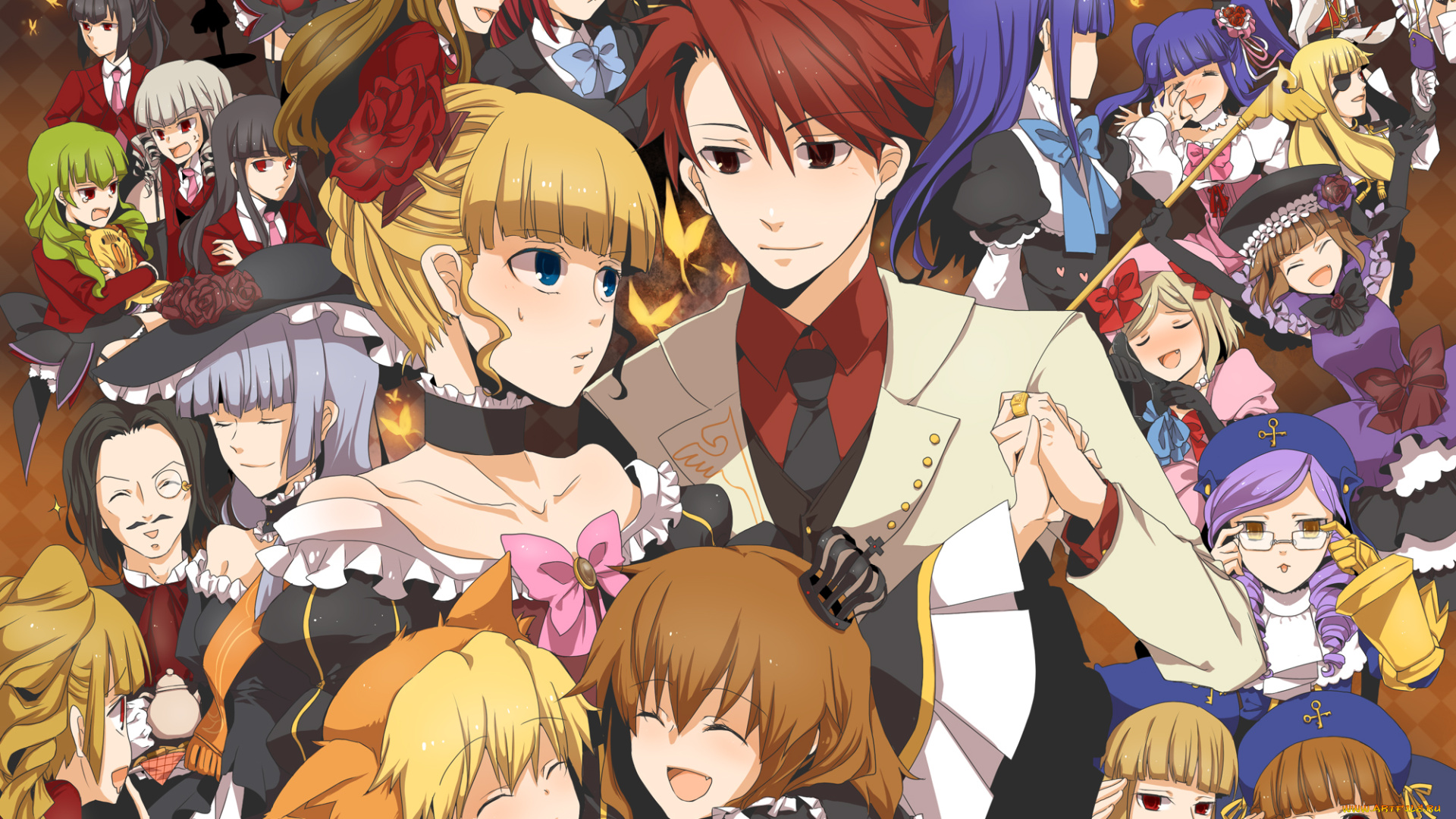 аниме, umineko, no, naku, koro, ni, персонажи, арт, umineko, no, naku, koro, ni