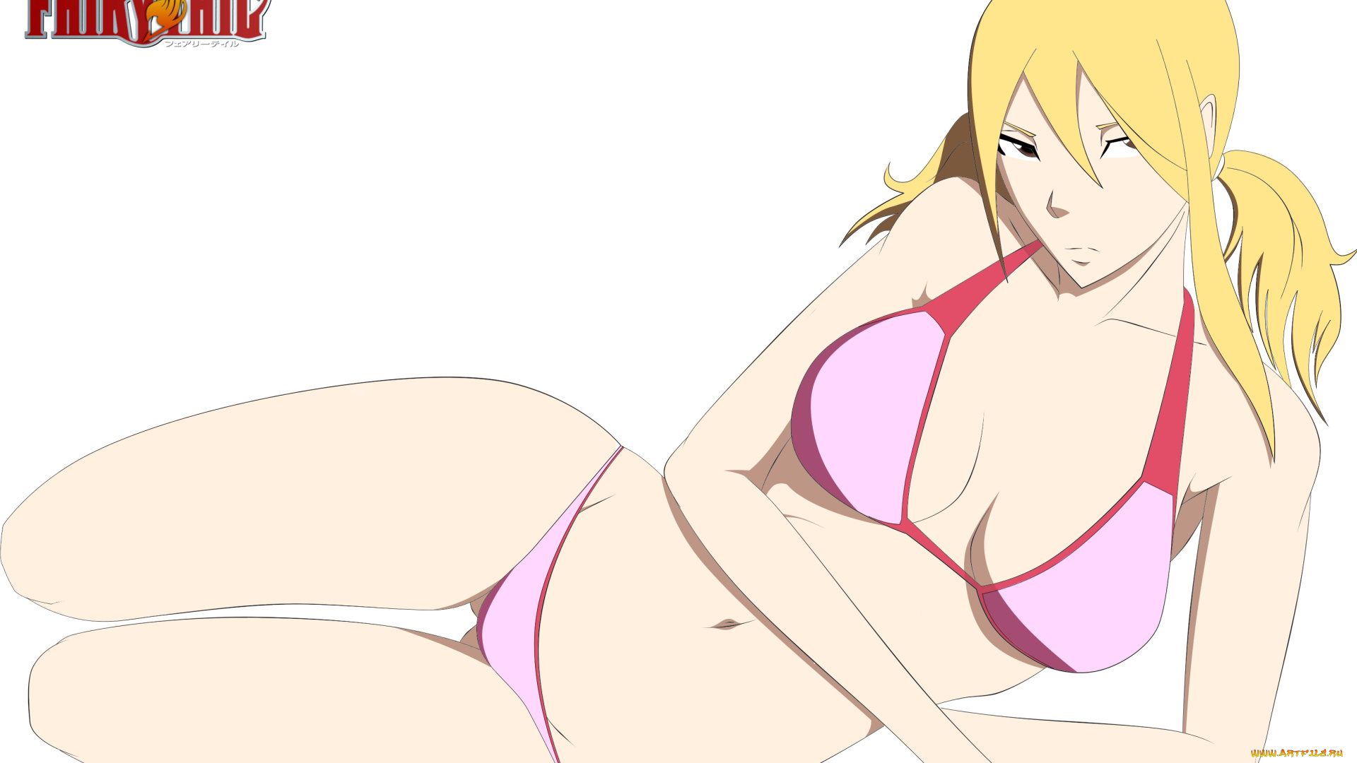 fairy, tail, разное, арты, девушка, взгляд, фон