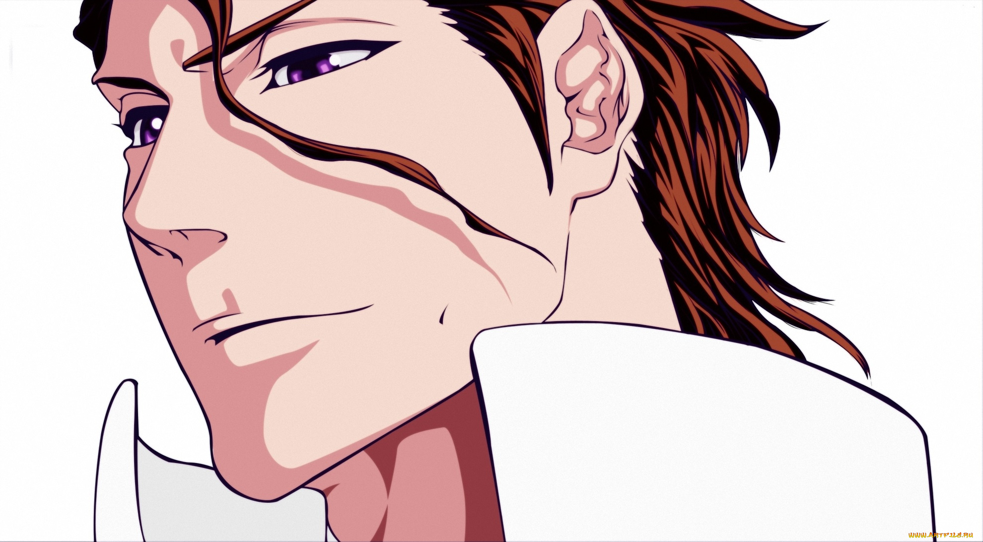 аниме, bleach, sosuke, aizen, злодей, мужчина, лицо, арт