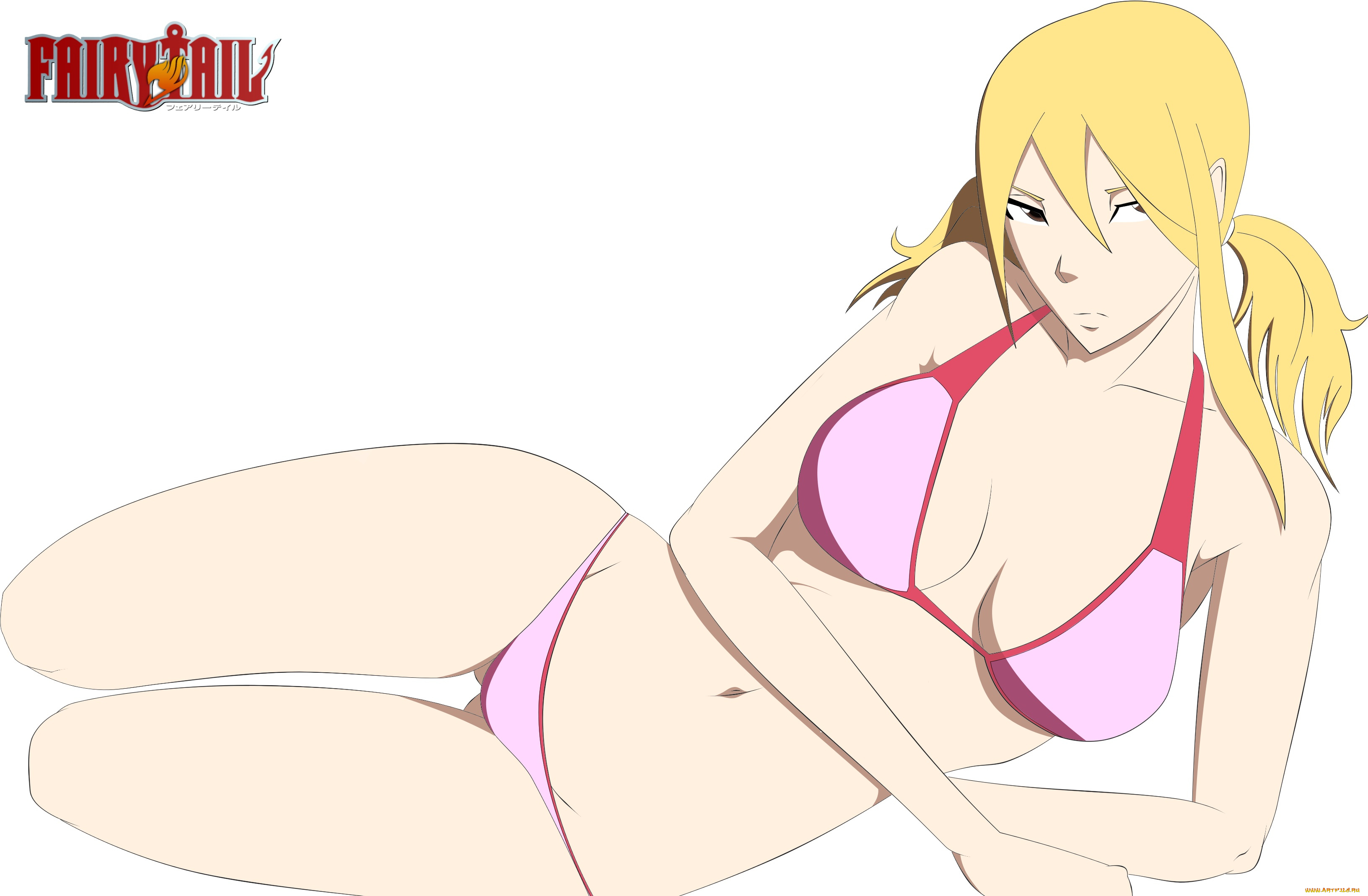 fairy, tail, разное, арты, девушка, взгляд, фон