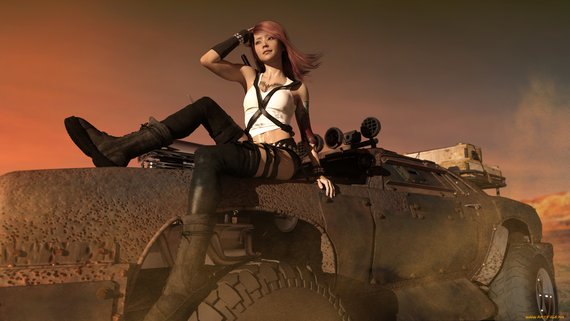 3д, графика, фантазия, , fantasy, взгляд, девушка, фон