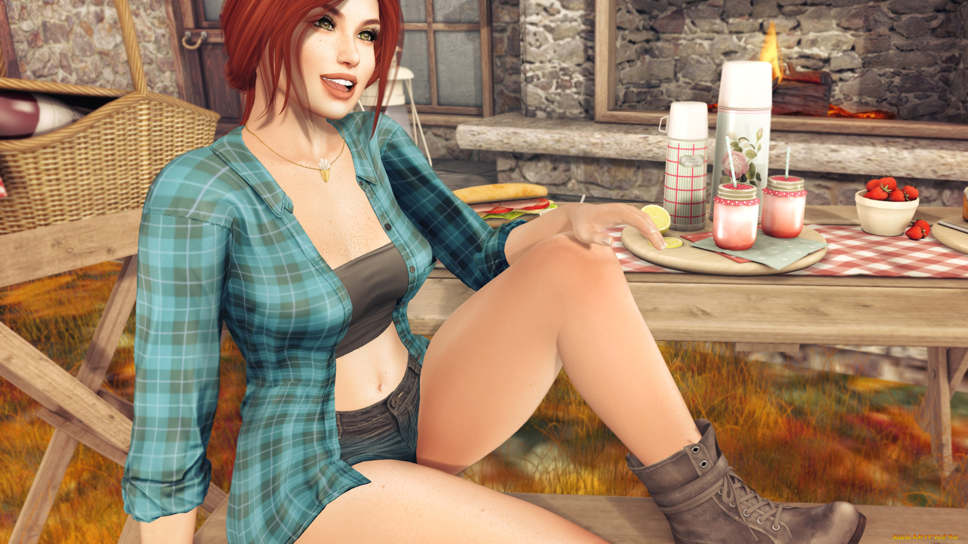 3д, графика, люди, , people, девушка, фон, взгляд