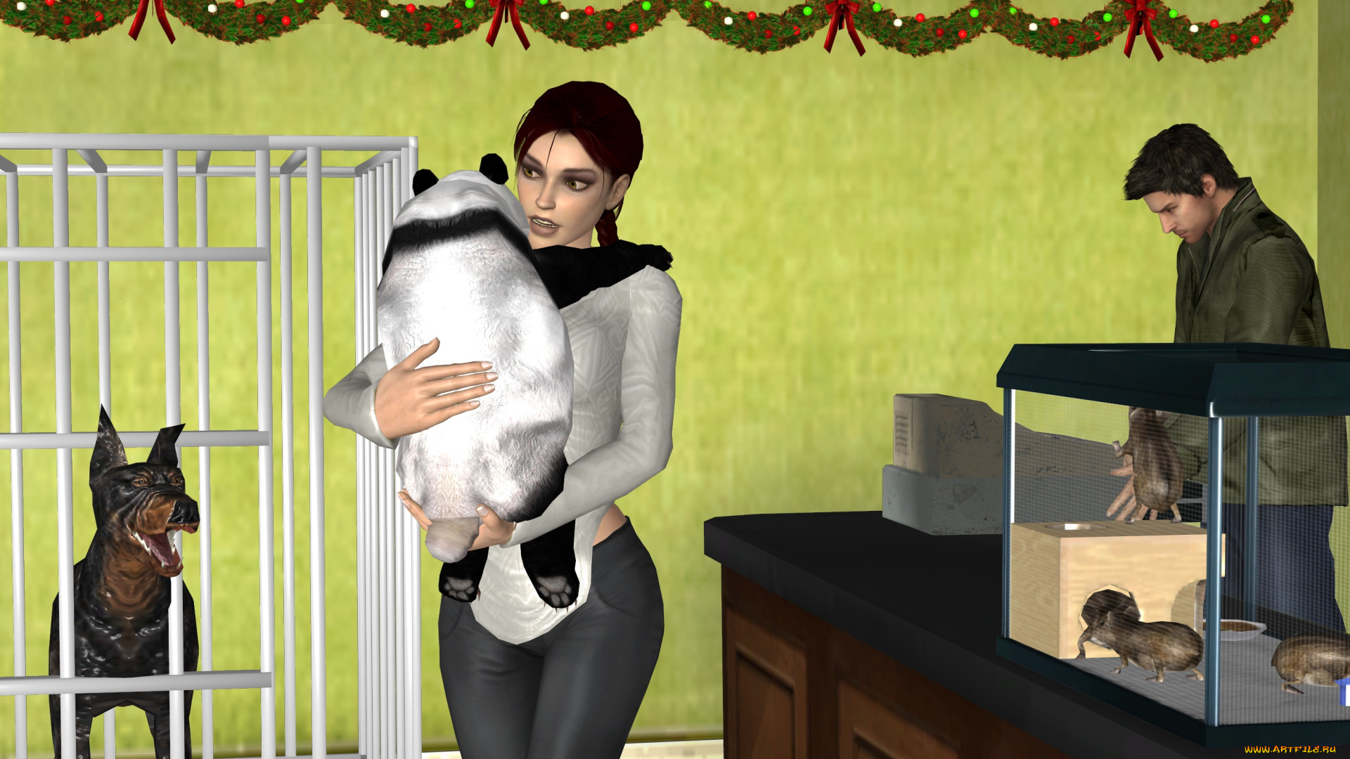 3д, графика, люди, , people, девушка, взгляд, фон