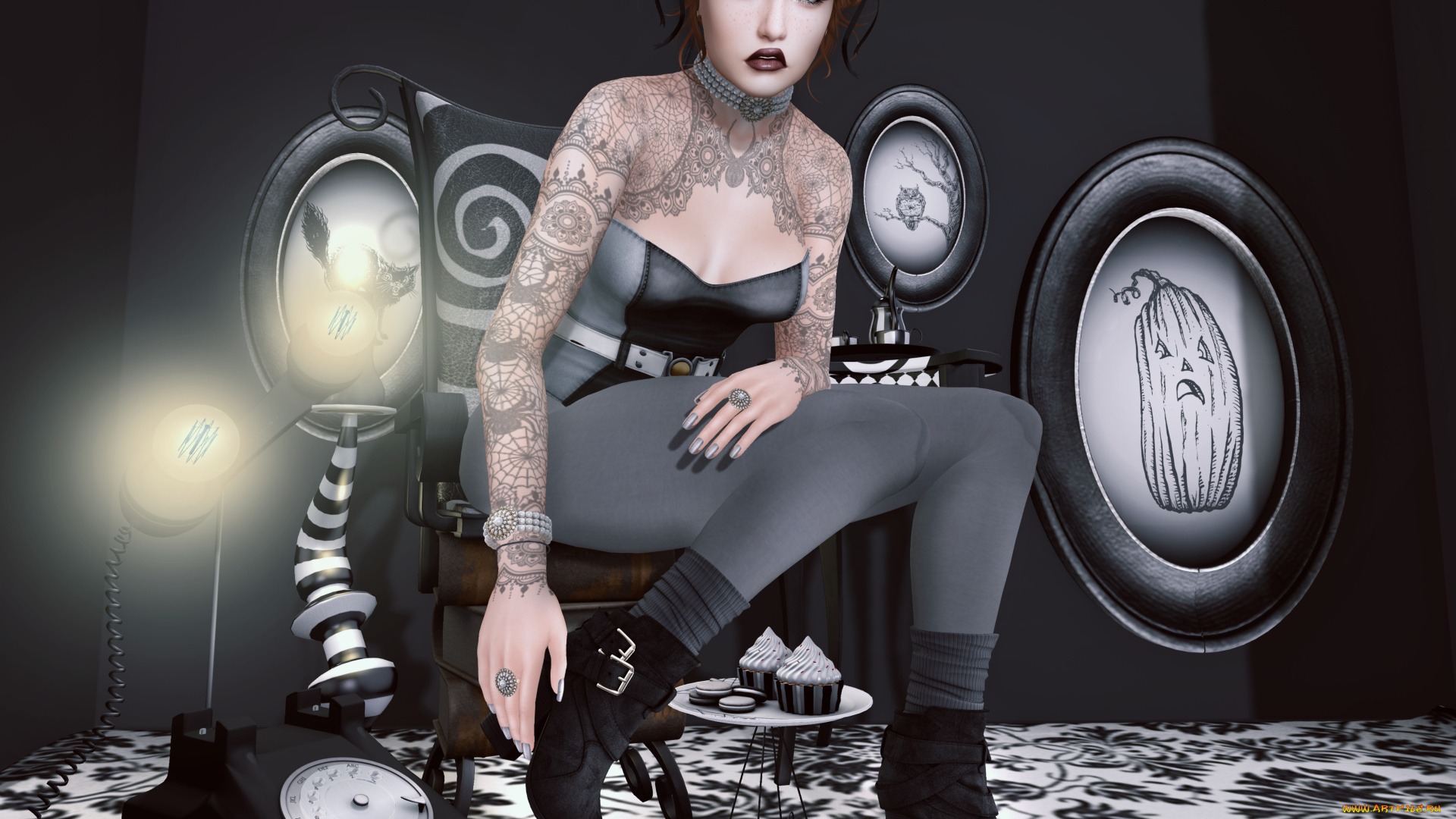 3д, графика, люди, , people, взгляд, девушка, фон