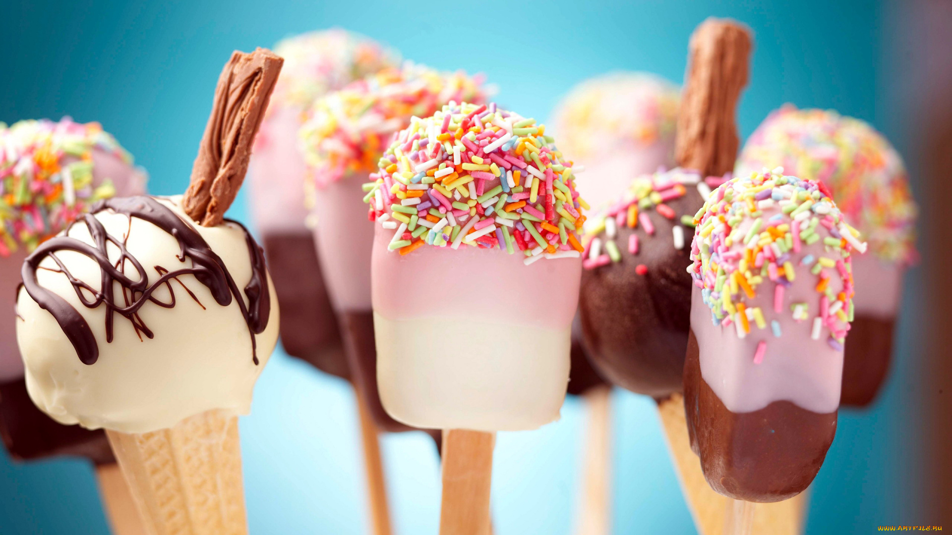 еда, мороженое, , десерты, ассорти, рожок, посыпка, вафельный