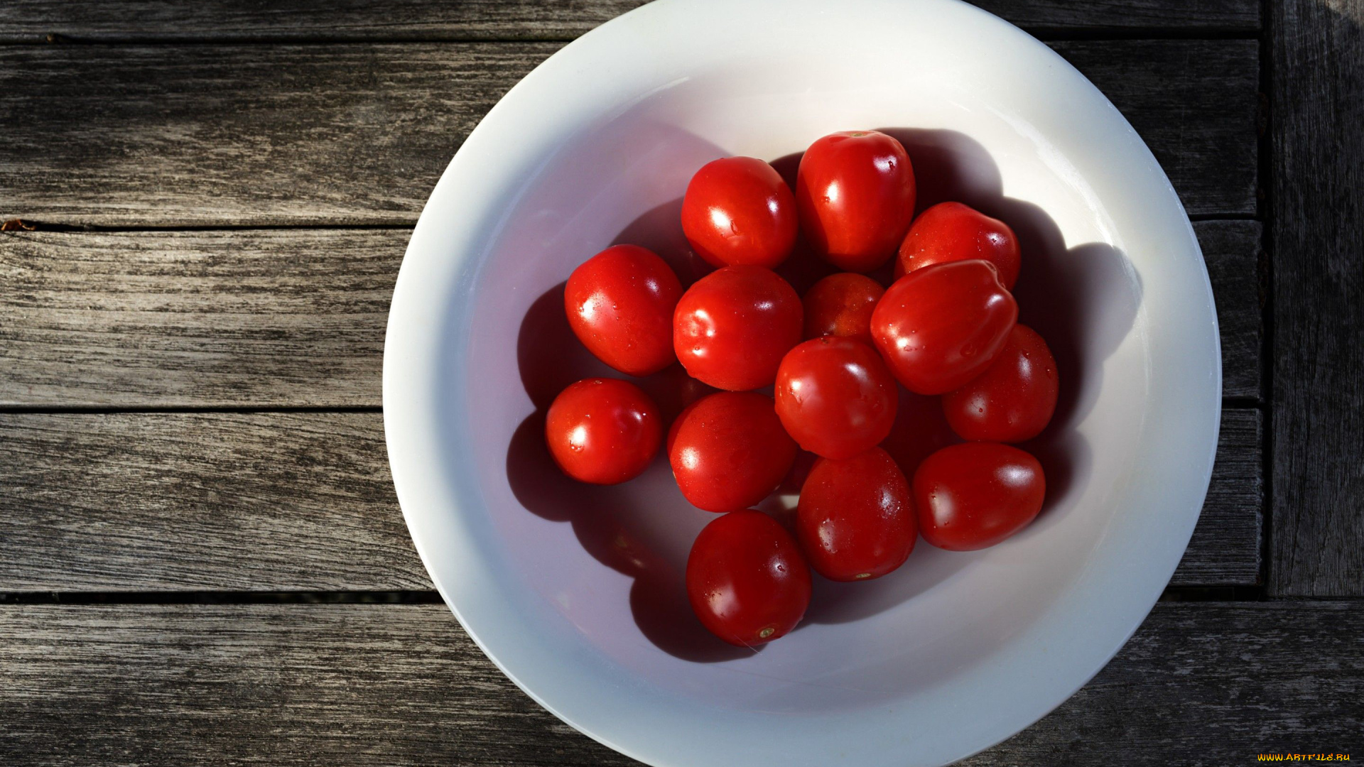 еда, помидоры, миска, коктейльные, томаты