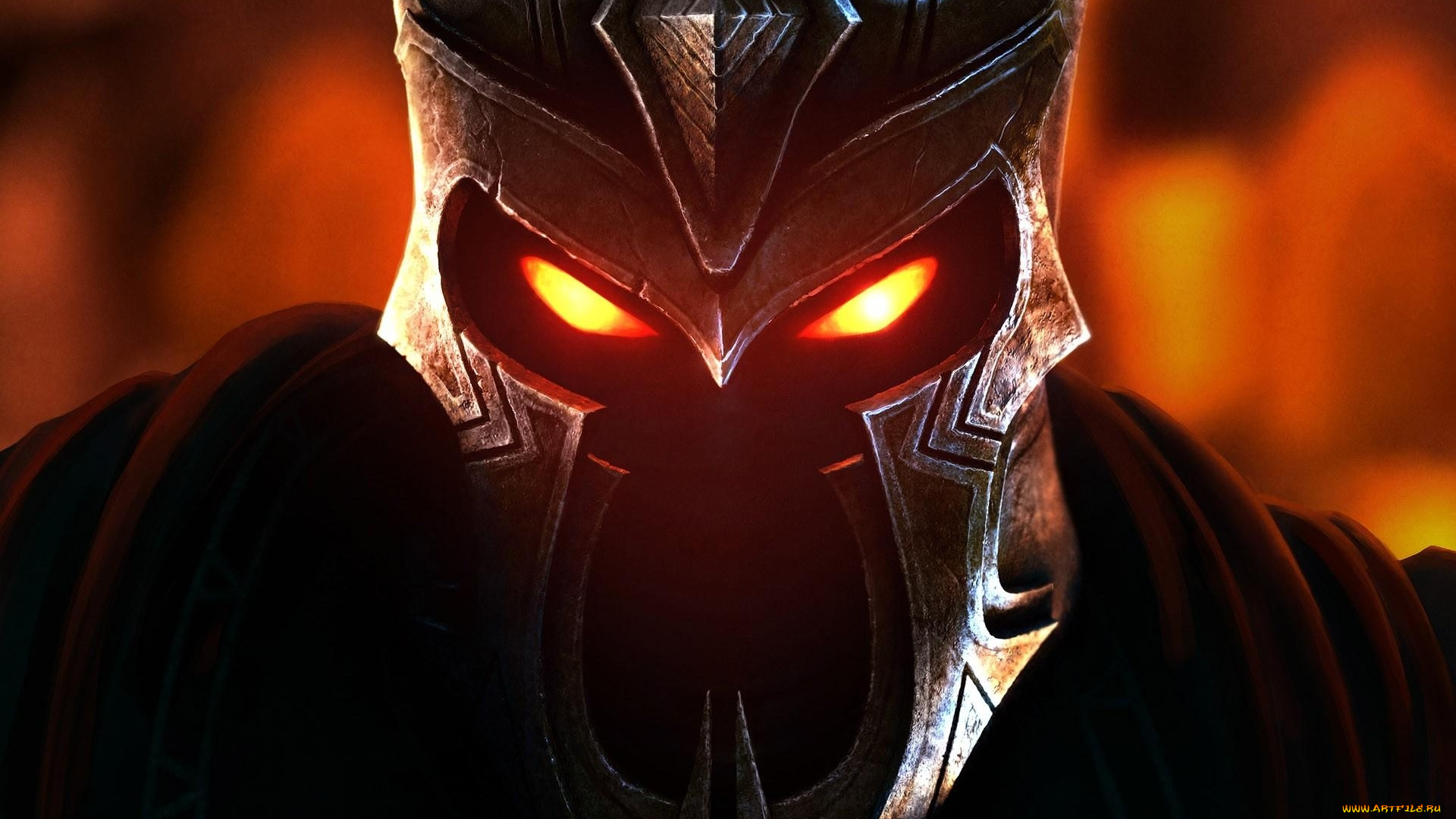 фэнтези, нежить, голова, демон, шлем, глаза