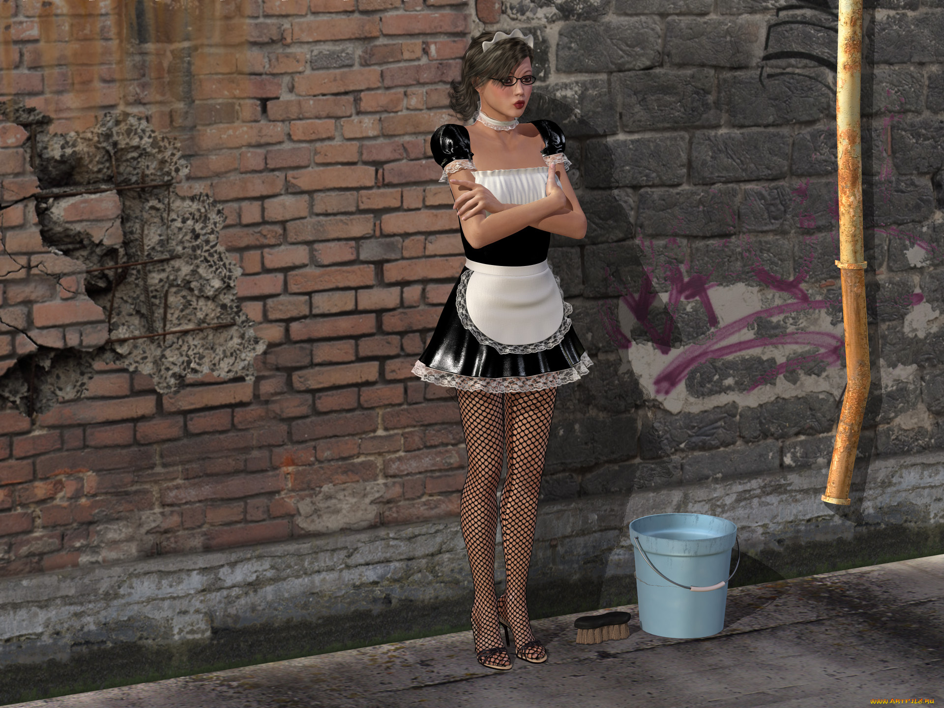 3д, графика, люди, , people, взгляд, фон, девушка