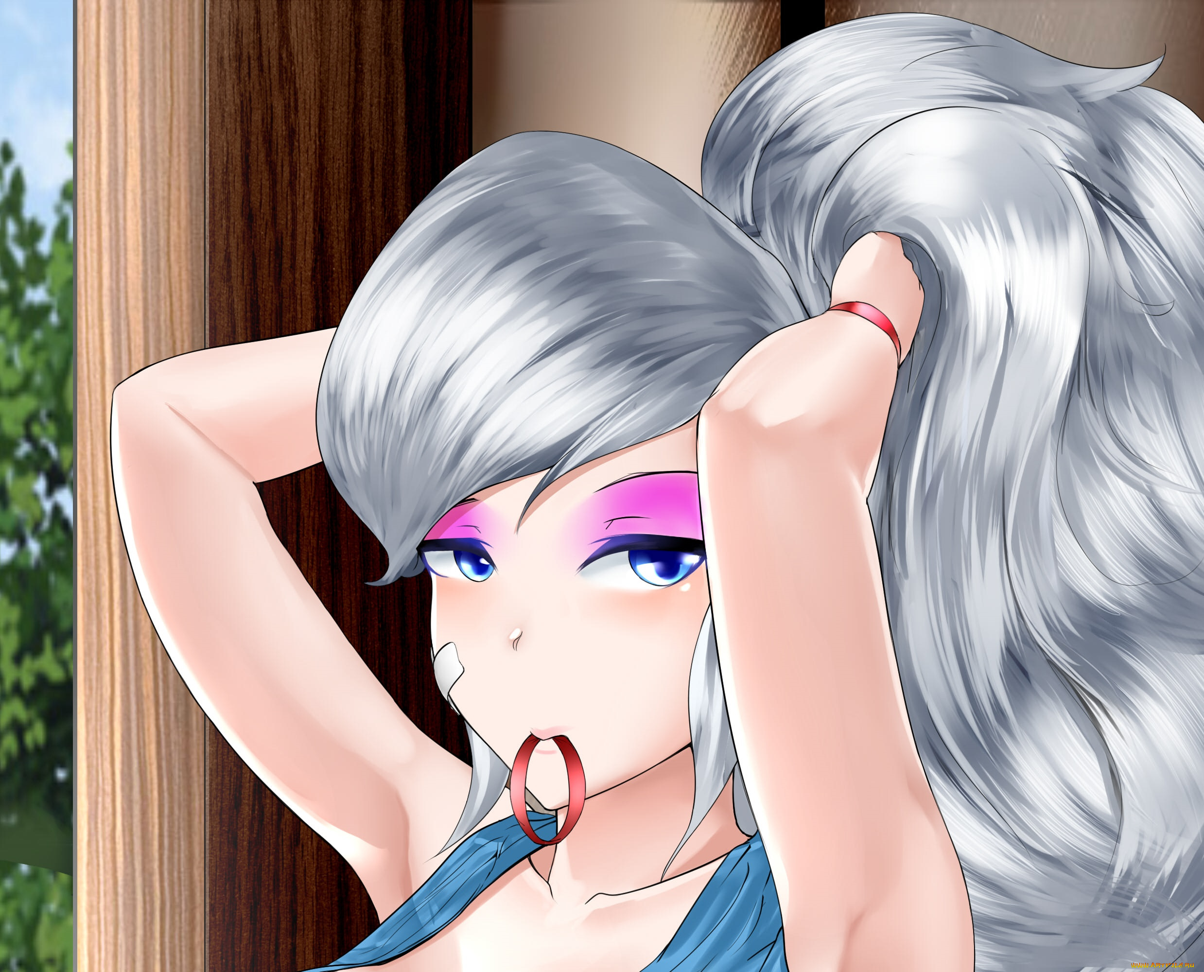 векторная, графика, девушки, , girls, фон, взгляд, девушка