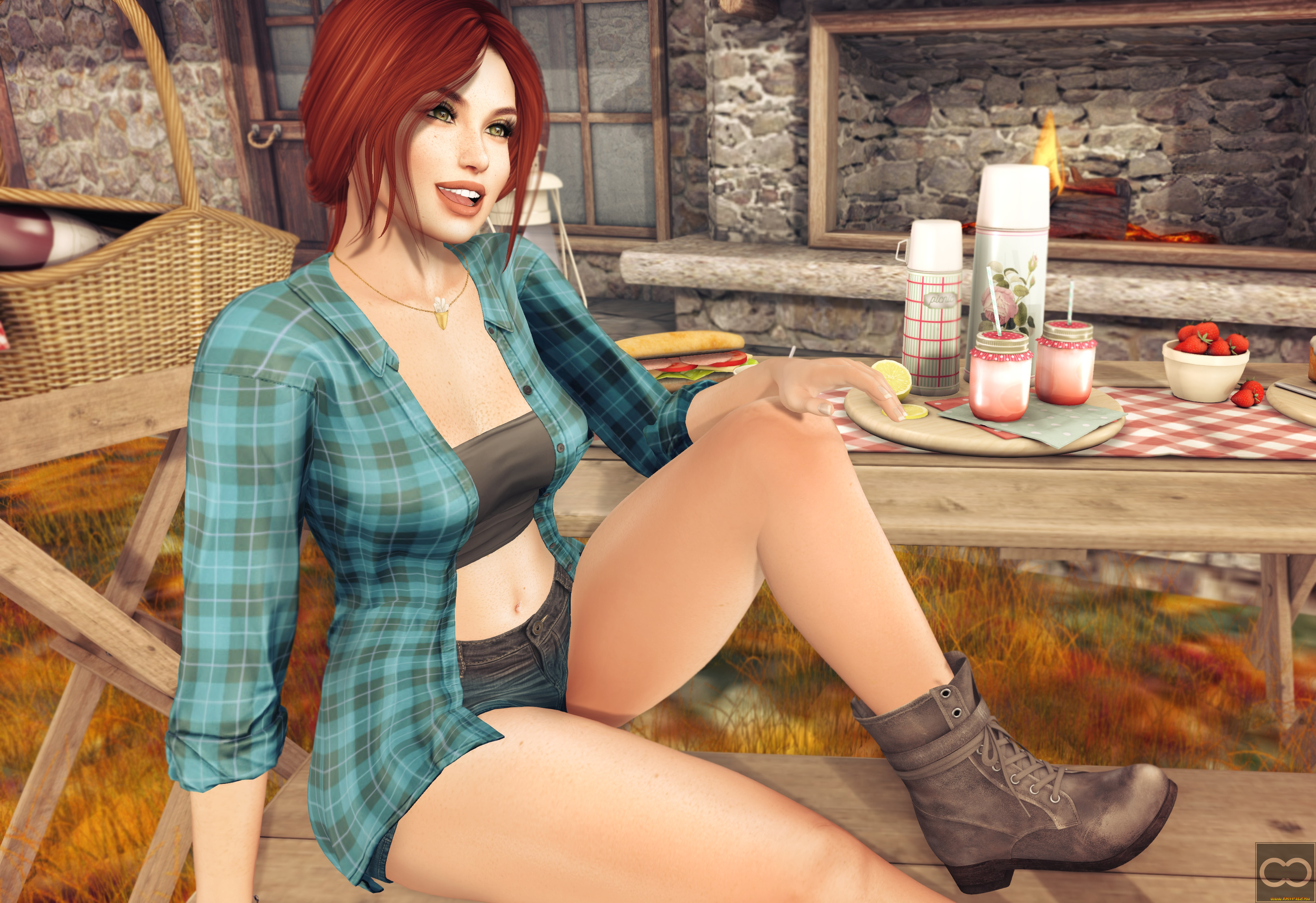 3д, графика, люди, , people, девушка, фон, взгляд