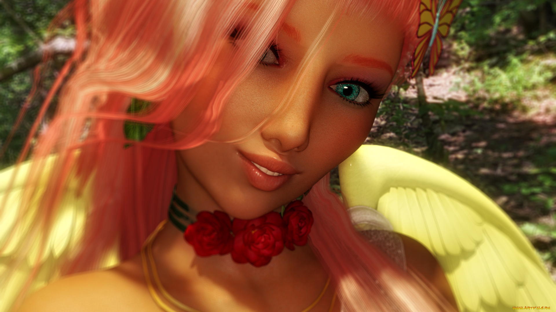 3д, графика, портрет, , portraits, фон, взгляд, девушка