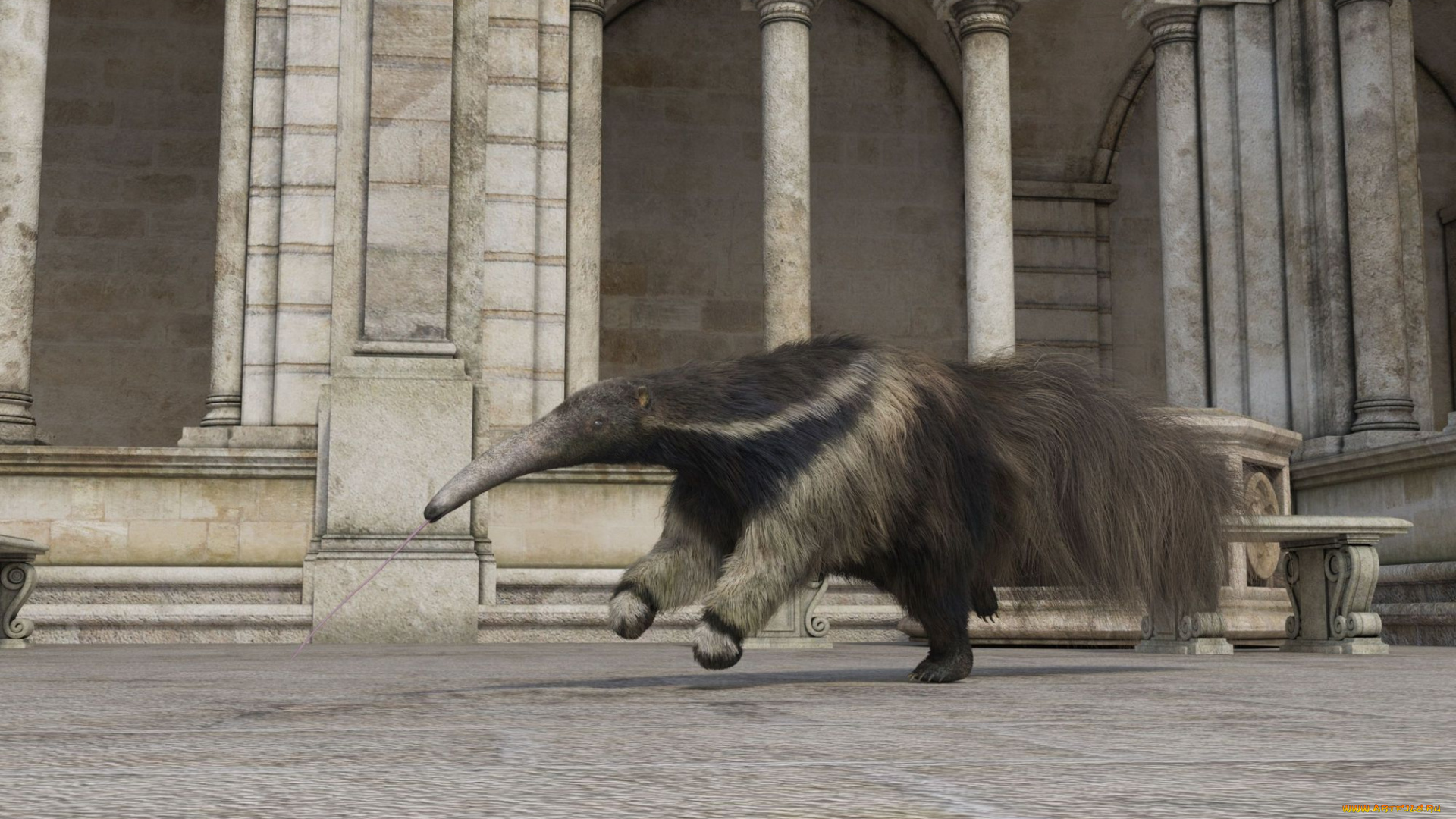 3д, графика, животные, , animals, зверь