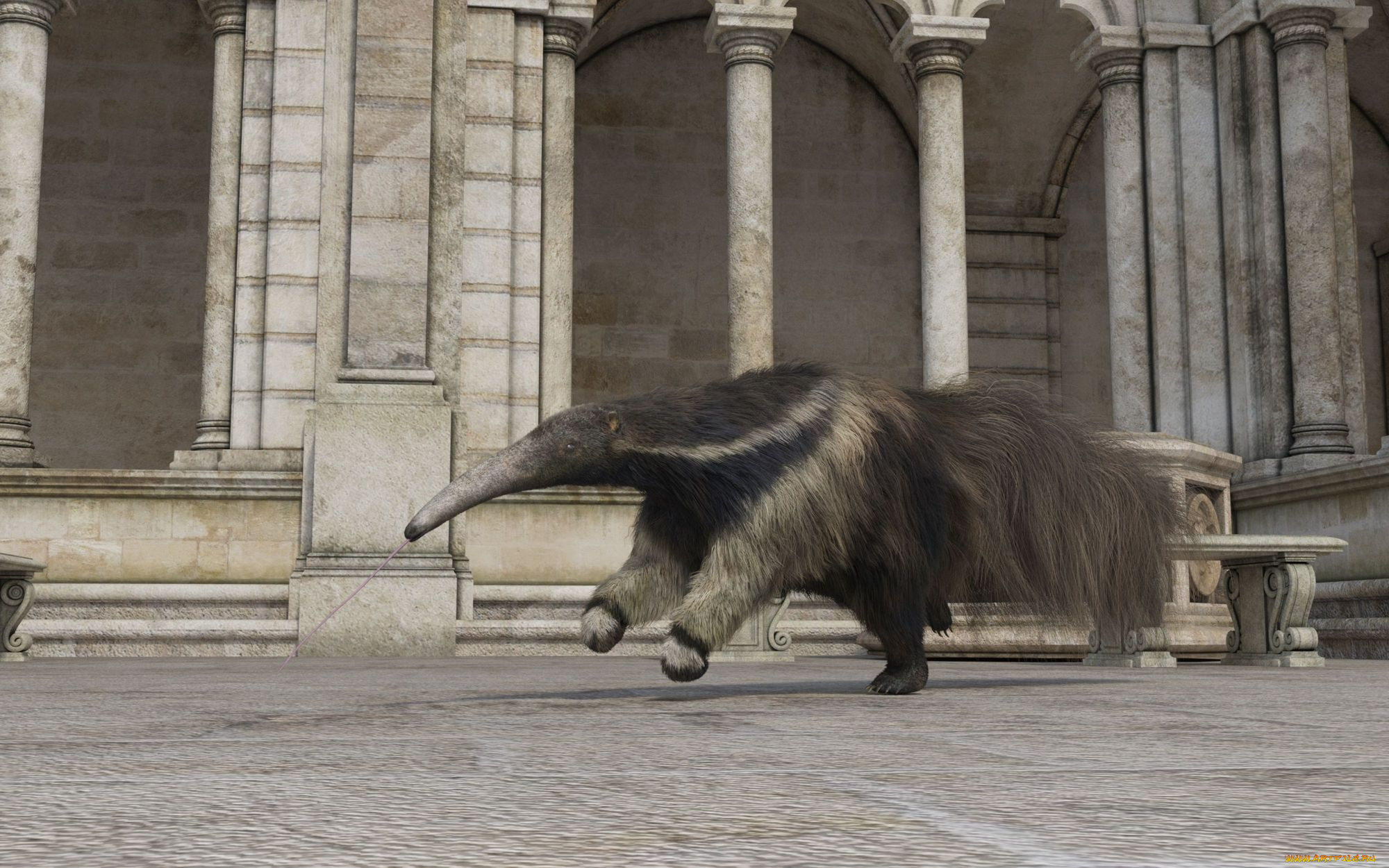 3д, графика, животные, , animals, зверь