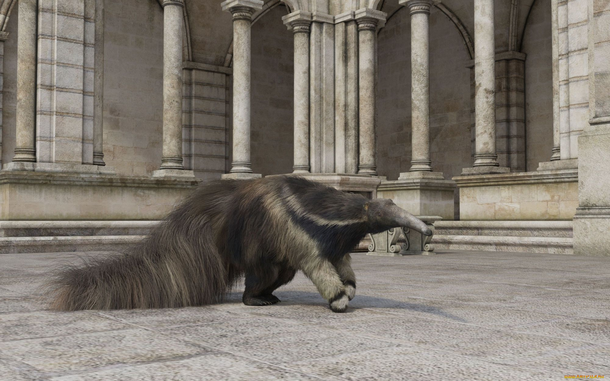 3д, графика, животные, , animals, зверь