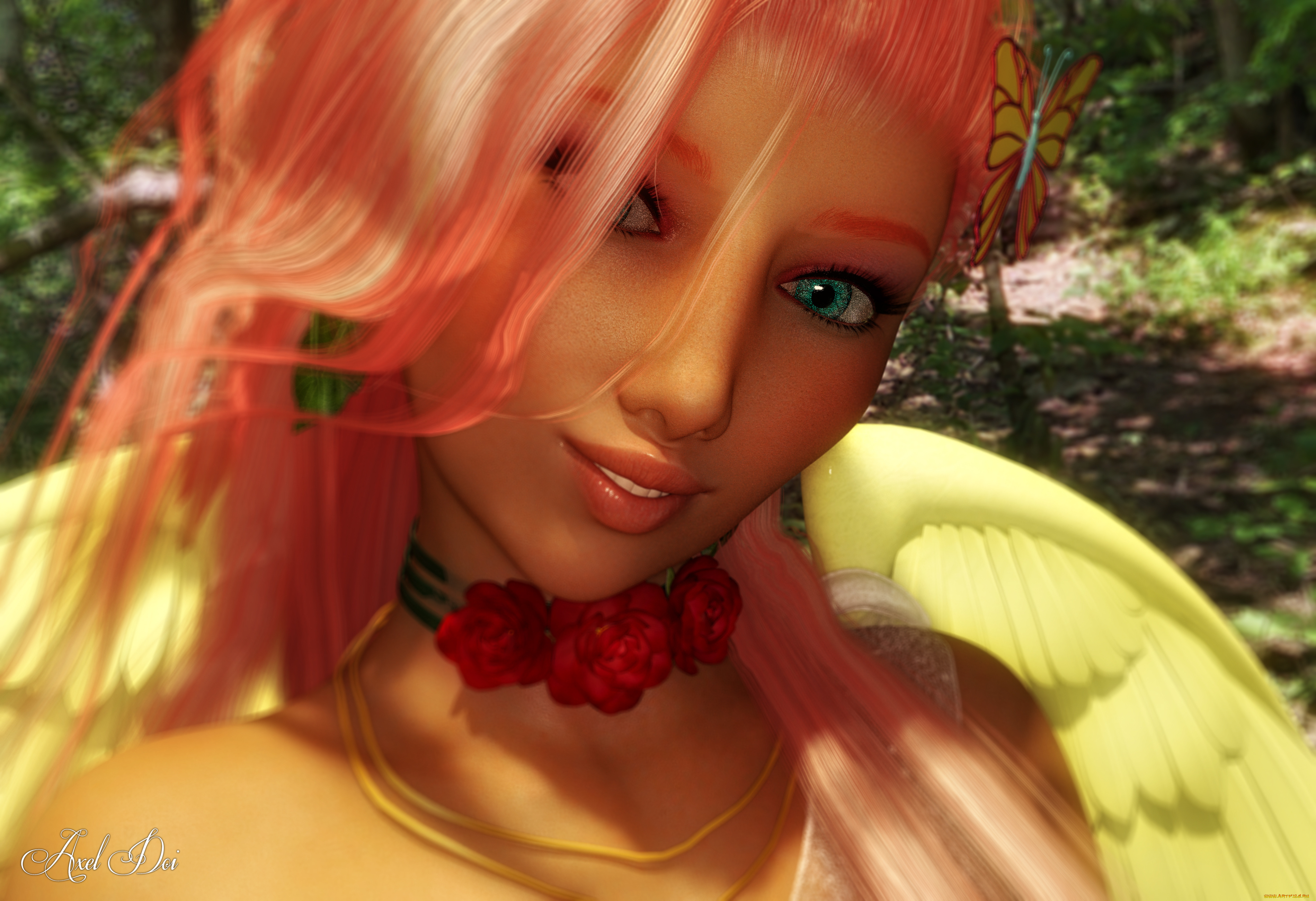 3д, графика, портрет, , portraits, фон, взгляд, девушка