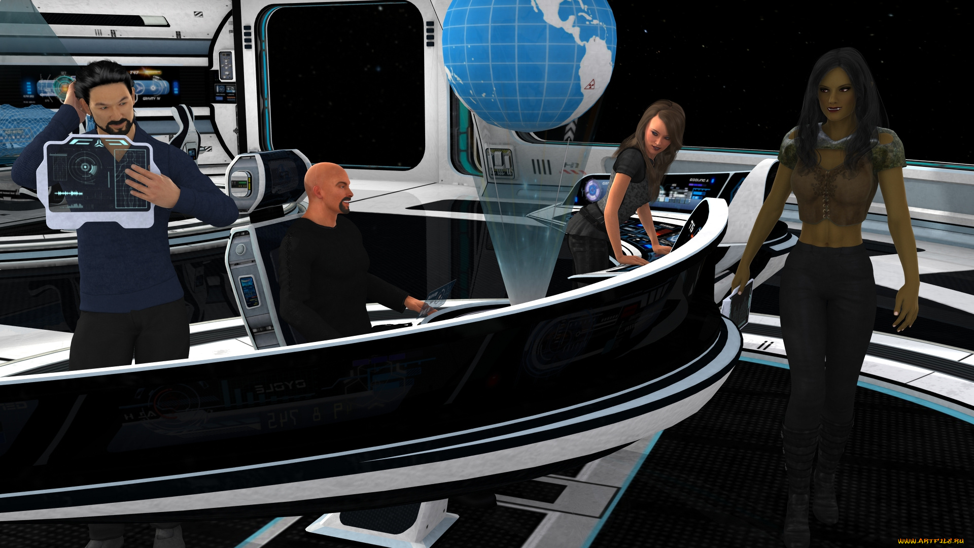 3д, графика, фантазия, , fantasy, девушки, взгляд, фон