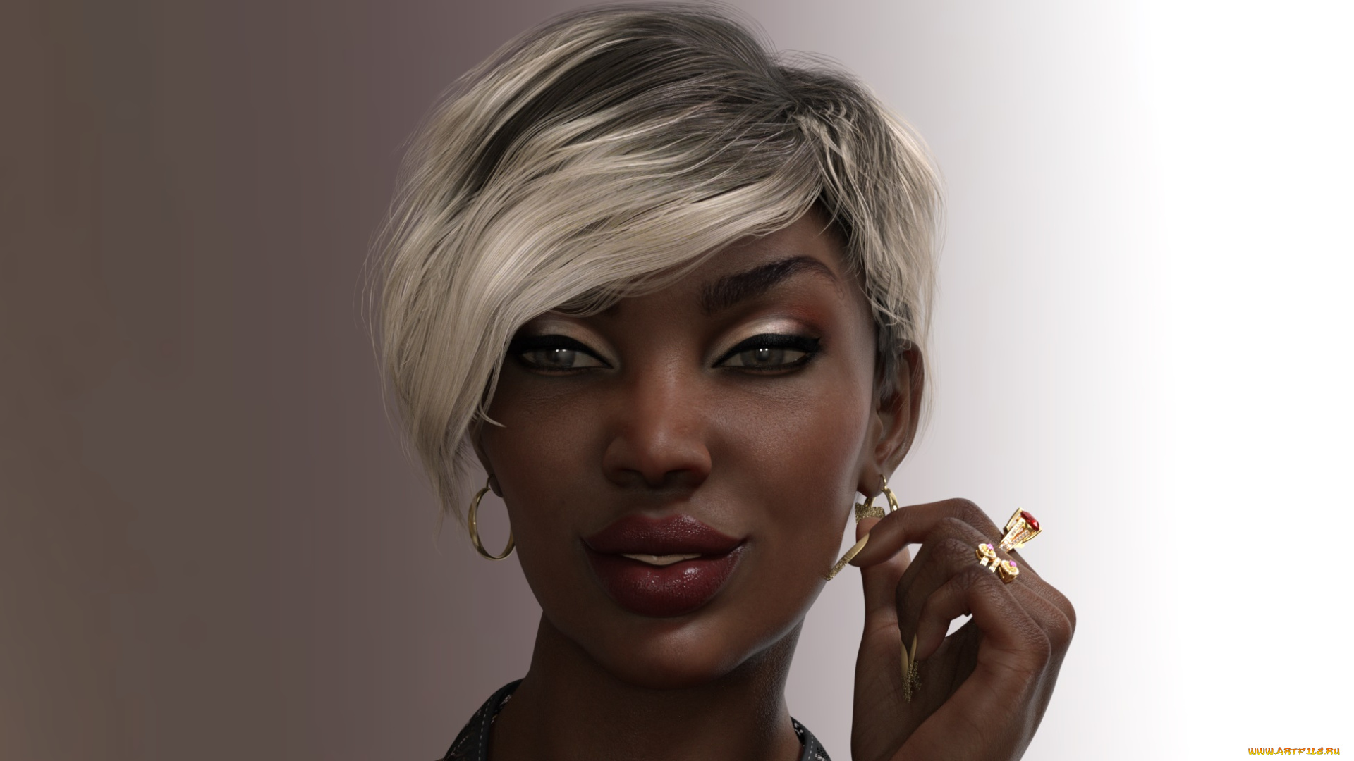 3д, графика, портрет, , portraits, девушка, взгляд, фон