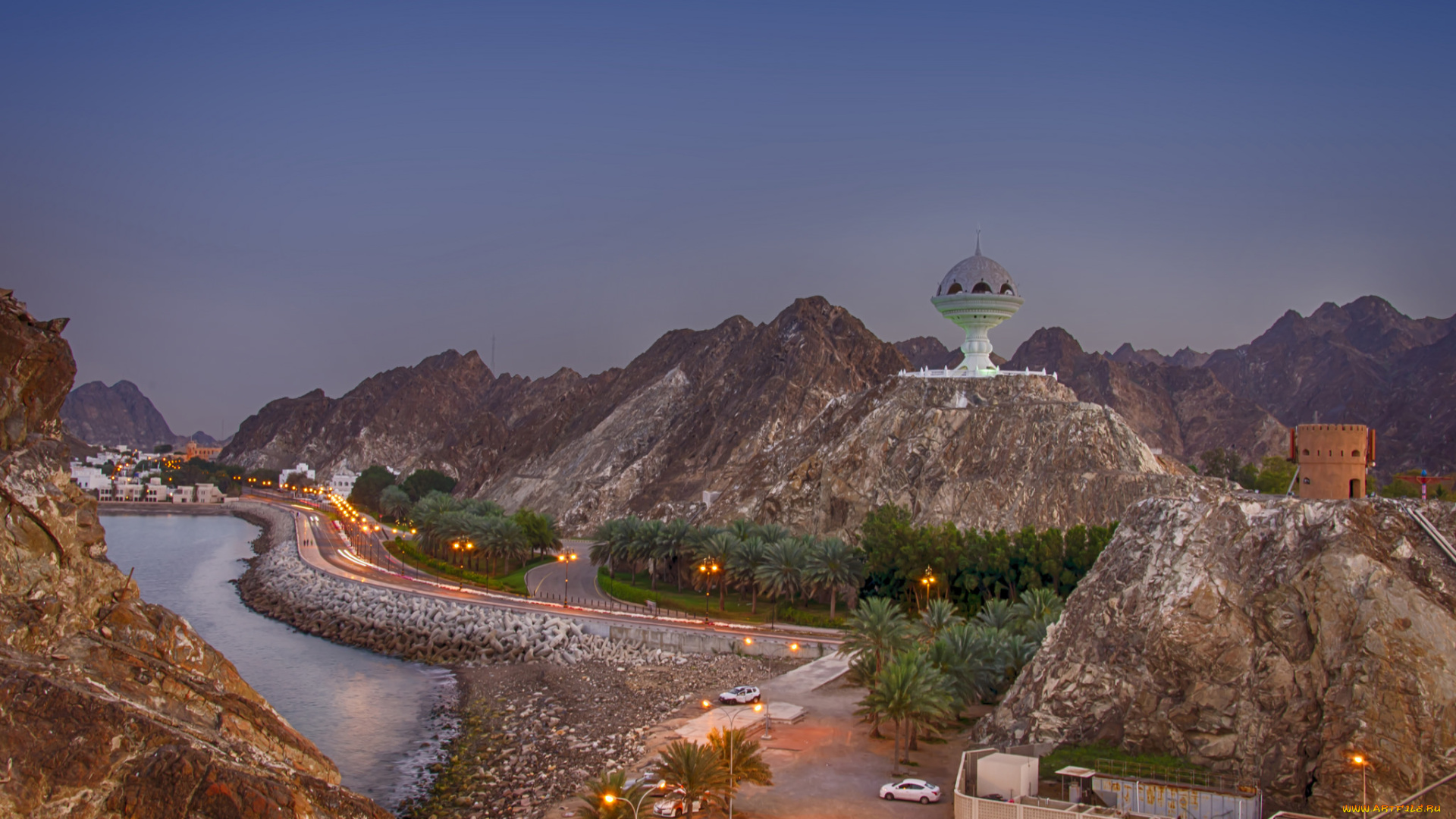 corniche, oman, города, -, панорамы, простор