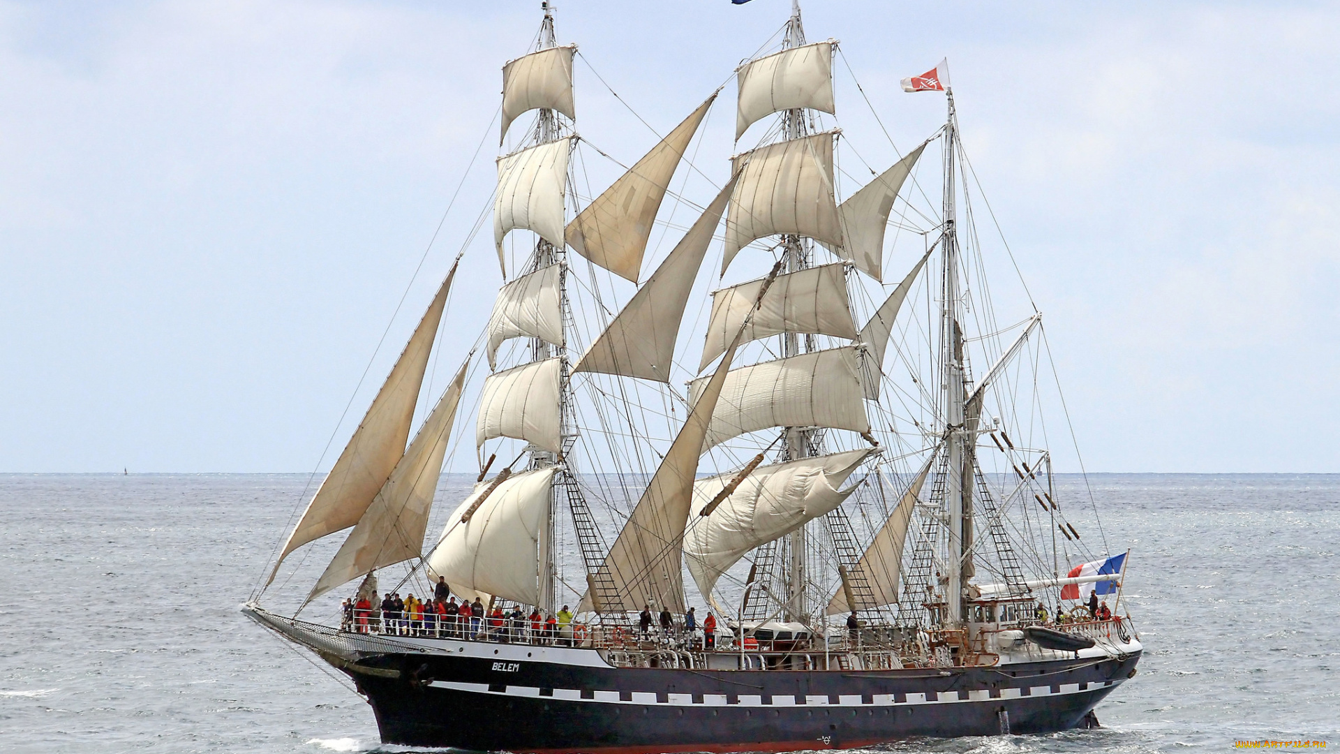 корабли, парусники, паруса, мачты