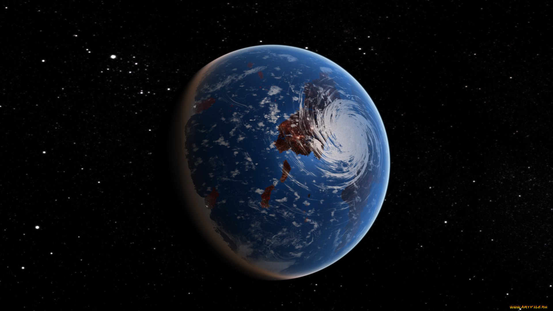 космос, арт, галактики, вселенная, планета, звезды