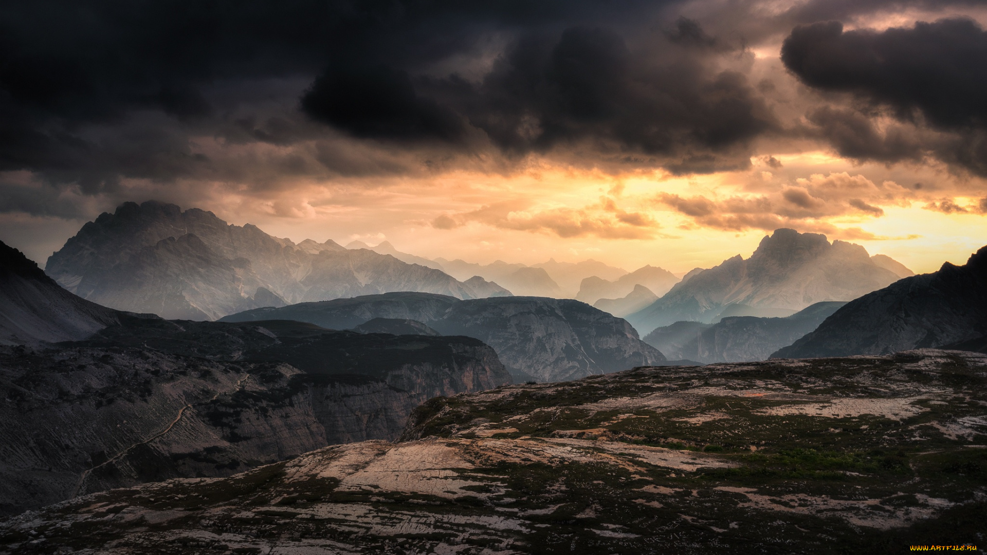 природа, горы, облака