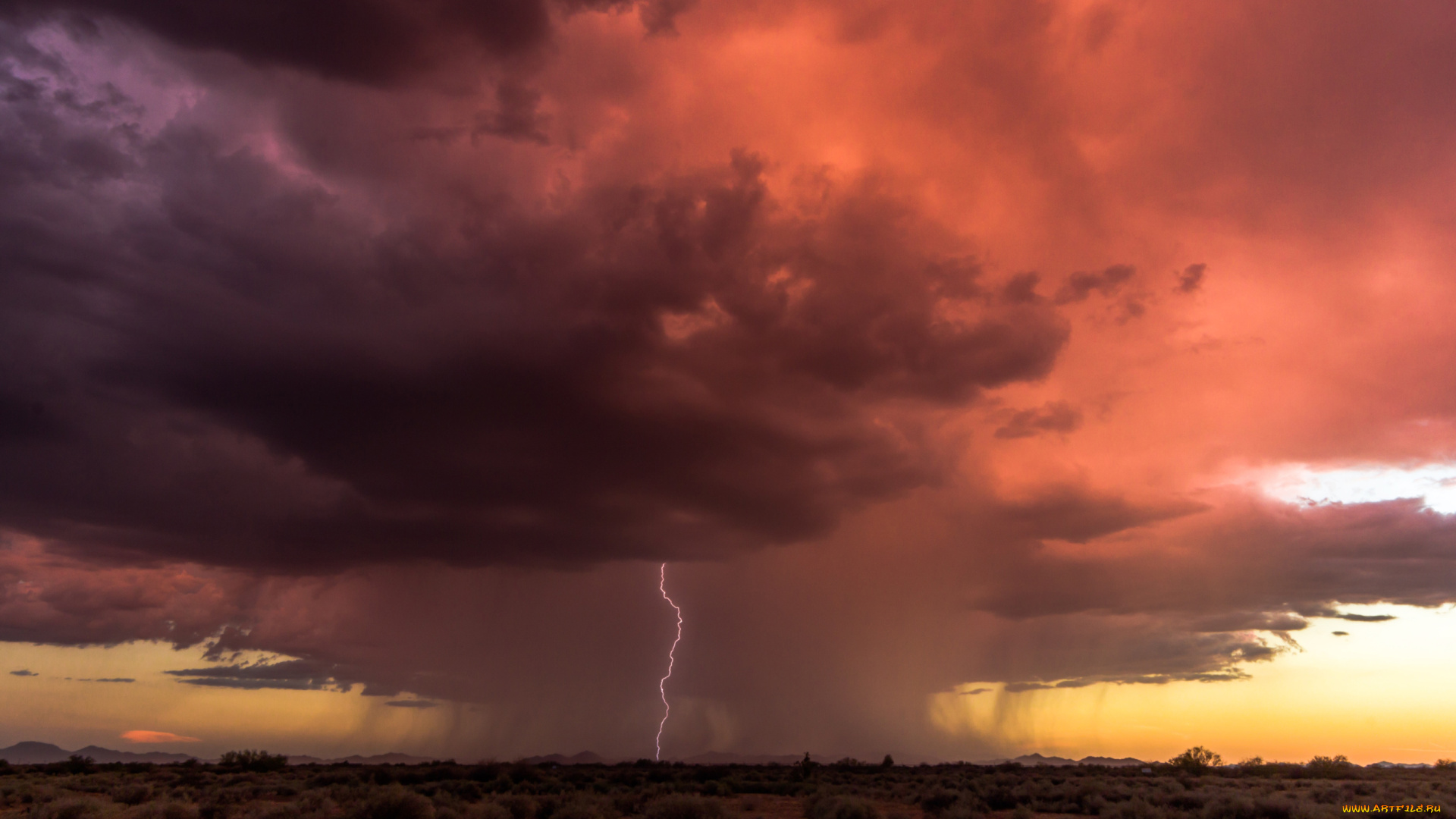 природа, молния, , гроза, облака